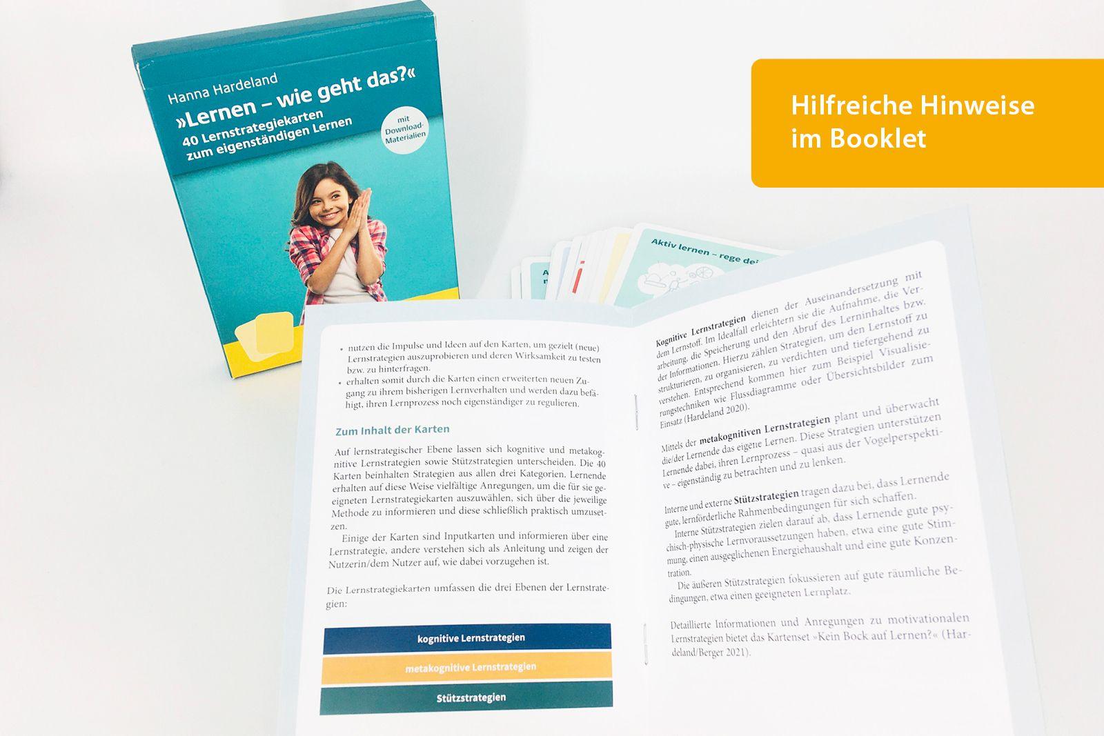 Beispielinhalt (Bild) »Lernen, wie geht das?« - 40 Lernstrategiekarten zum eigenständigen Lernen