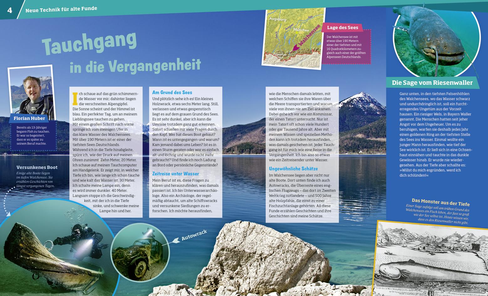 Beispielinhalt (Bild) WAS IST WAS Band 145 Versunkene Schätze. Von Atlantis bis Titanic