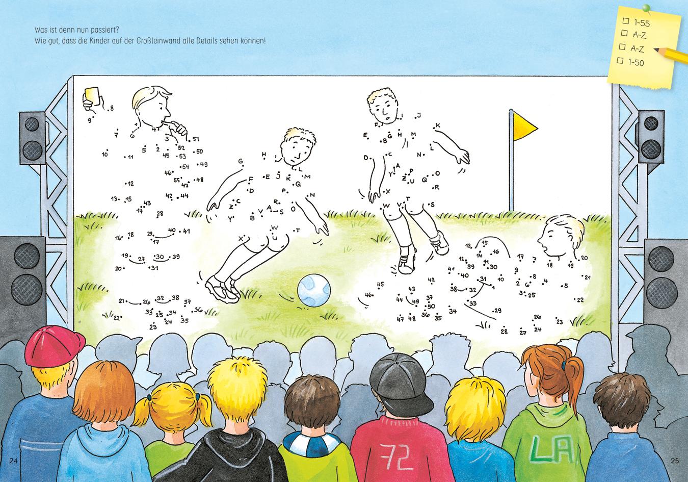 Beispielinhalt (Bild) Von Punkt zu Punkt. Fußballfieber