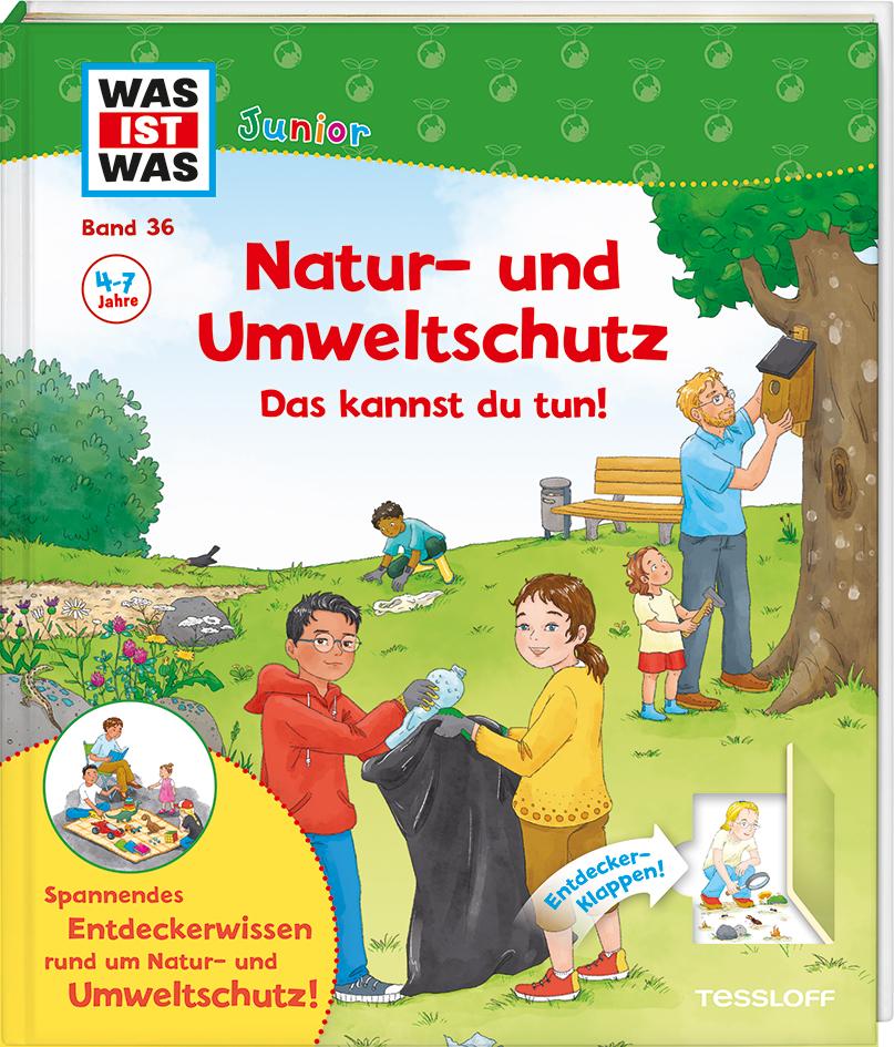 Vorderes Coverbild WAS IST WAS Junior Band 36 Natur- und Umweltschutz Das kannst du tun!