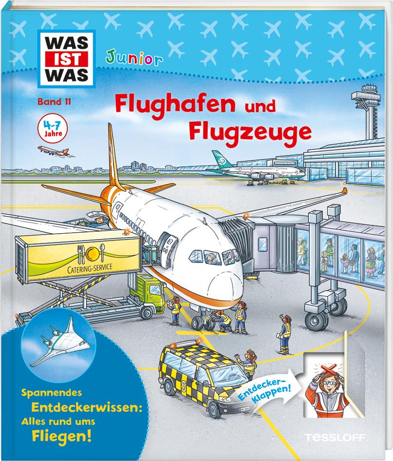 Vorderes Coverbild WAS IST WAS Junior Band 11 Flughafen und Flugzeuge