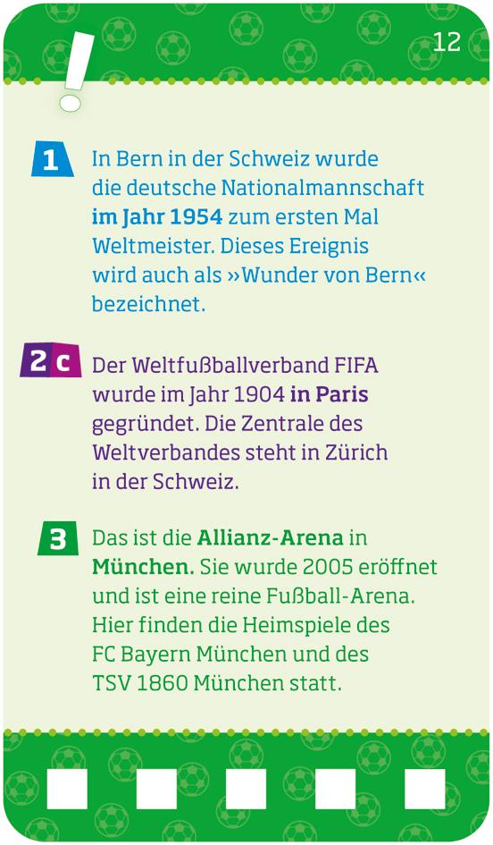 Beispielinhalt (Bild) WAS IST WAS Quiz Fußball