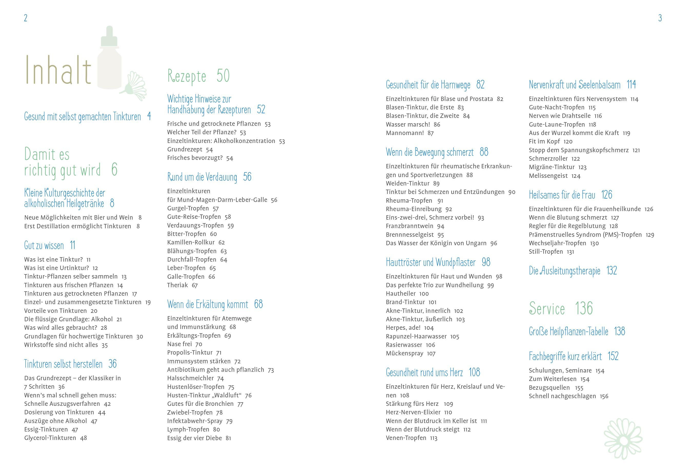 Beispielinhalt (Bild) Heilpflanzen-Tinkturen