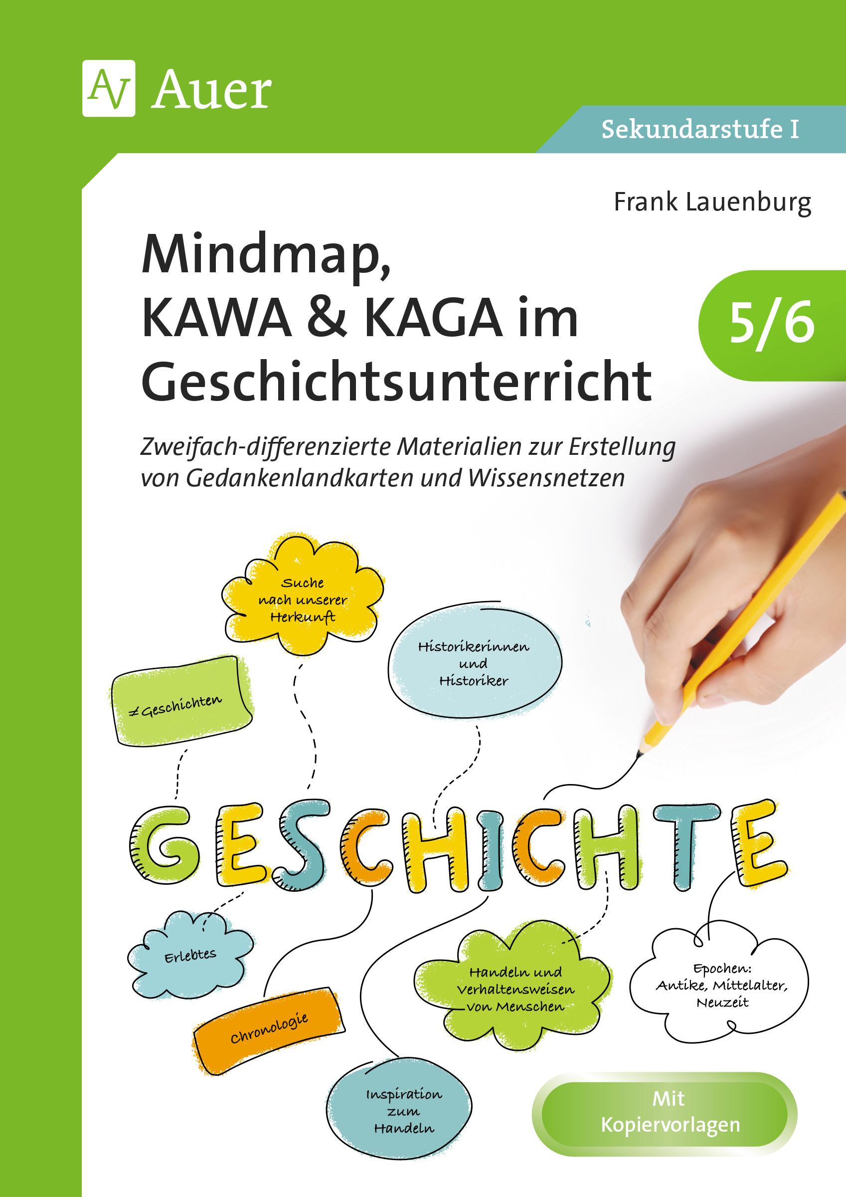 Vorderes Coverbild Mindmap, KAWA, KAGA im Geschichtsunterricht 5-6
