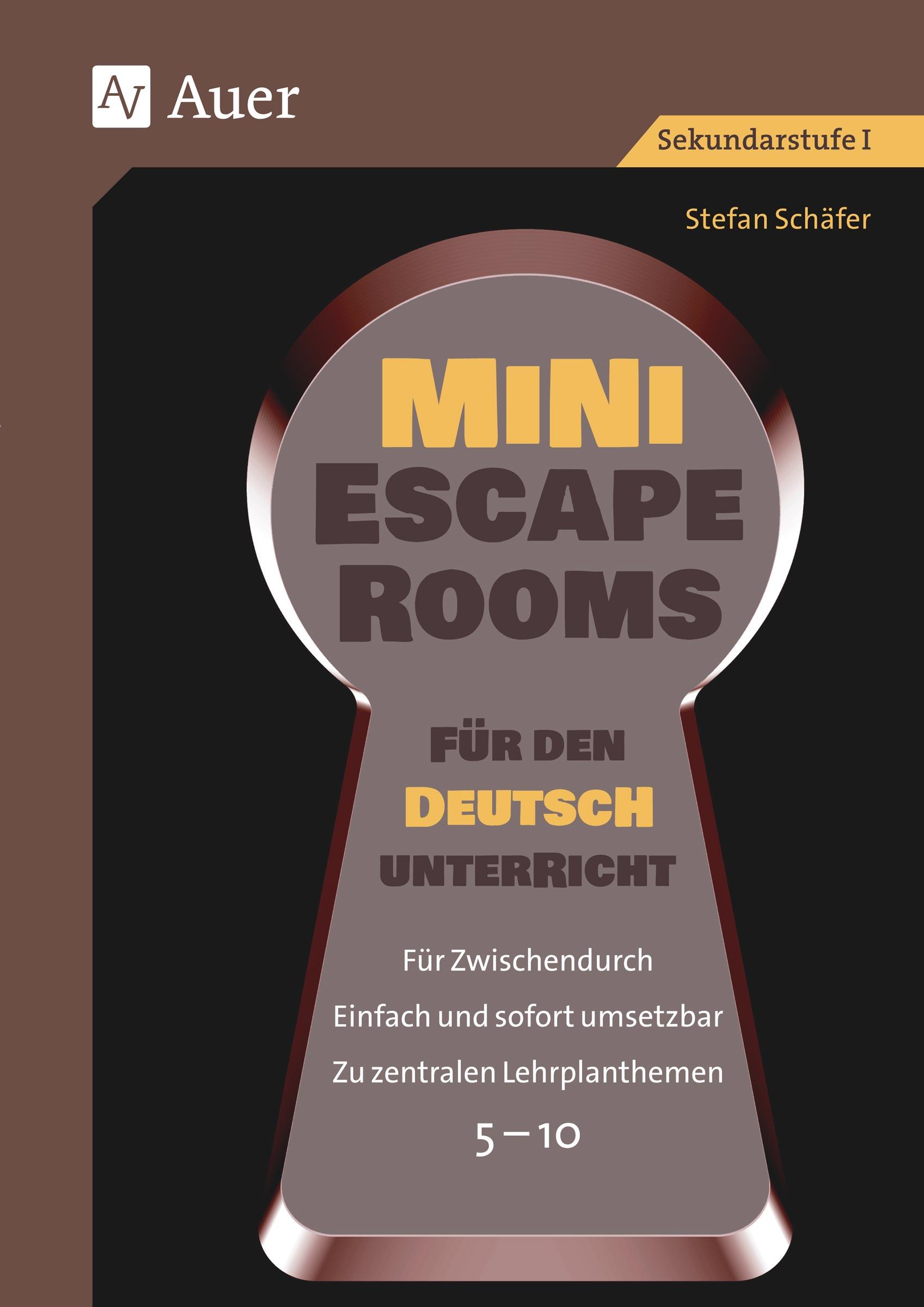 Vorderes Coverbild Mini-Escape Rooms für den Deutschunterricht