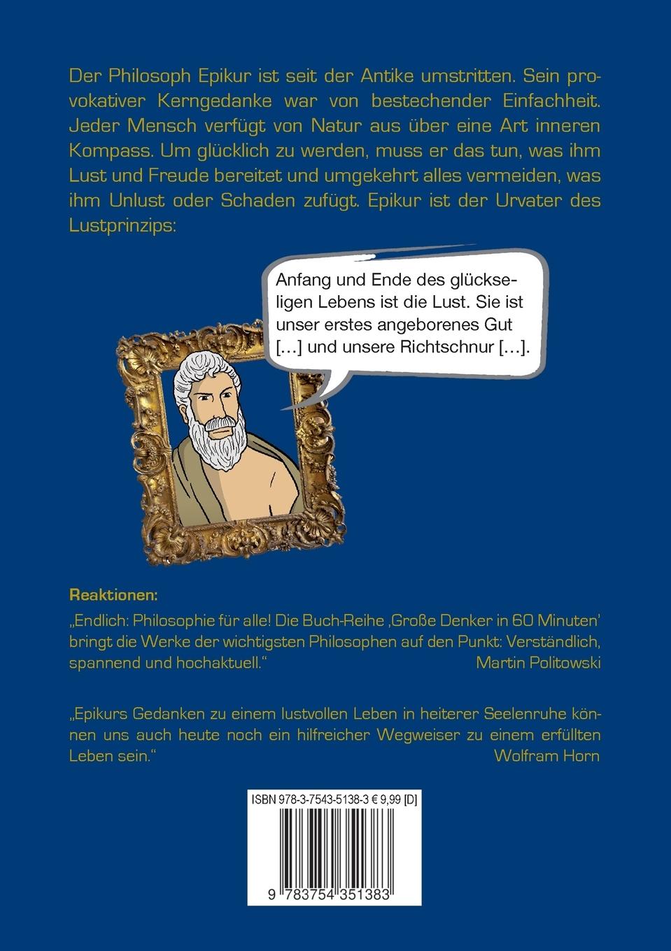 Rückseitencover Epikur in 60 Minuten