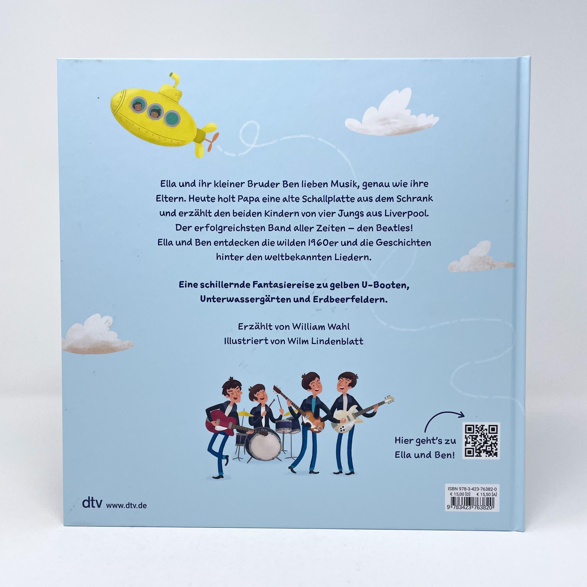 Beispielinhalt (Bild) Ella & Ben und die Beatles - Von Pilzköpfen, Erdbeerfeldern und gelben U-Booten