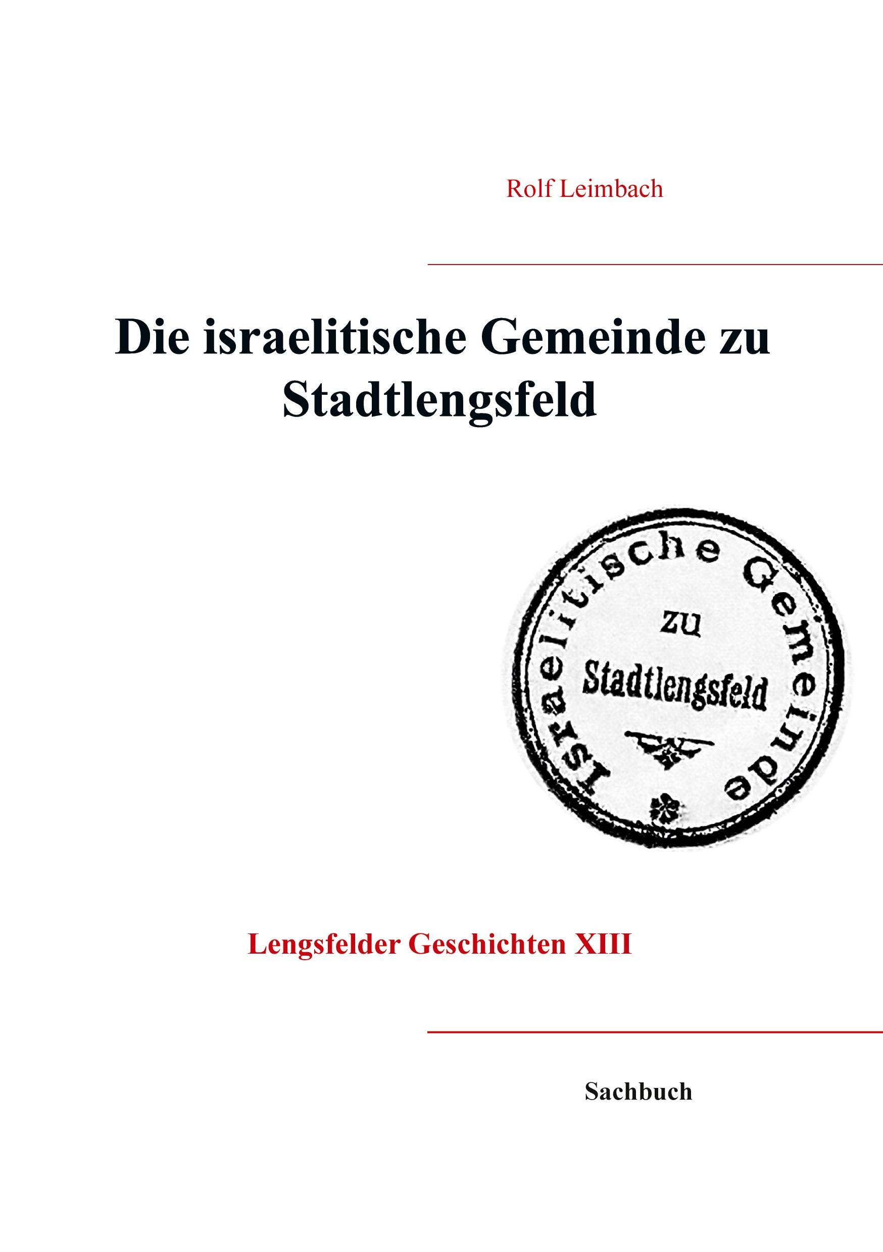 Vorderes Coverbild Die israelitische Gemeinde von Stadtlengsfeld
