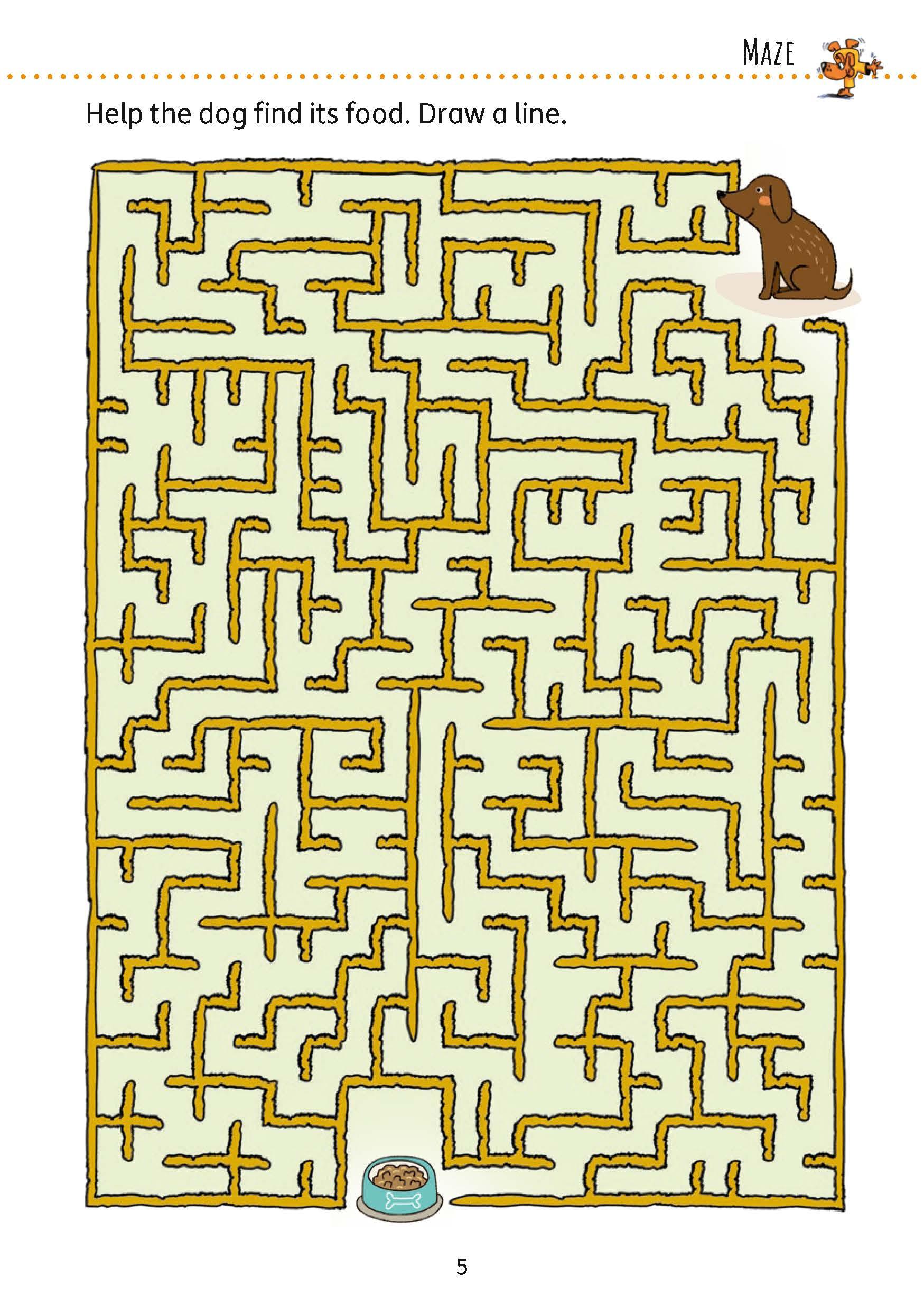 Beispielinhalt (Bild) Puzzle Activity Book from 6 Years: Colourful Preschool Activity Books with Puzzle Fun - Labyrinth, Sudoku, Search and Find Books for Children, Promotes Concentration & Logical Thinking