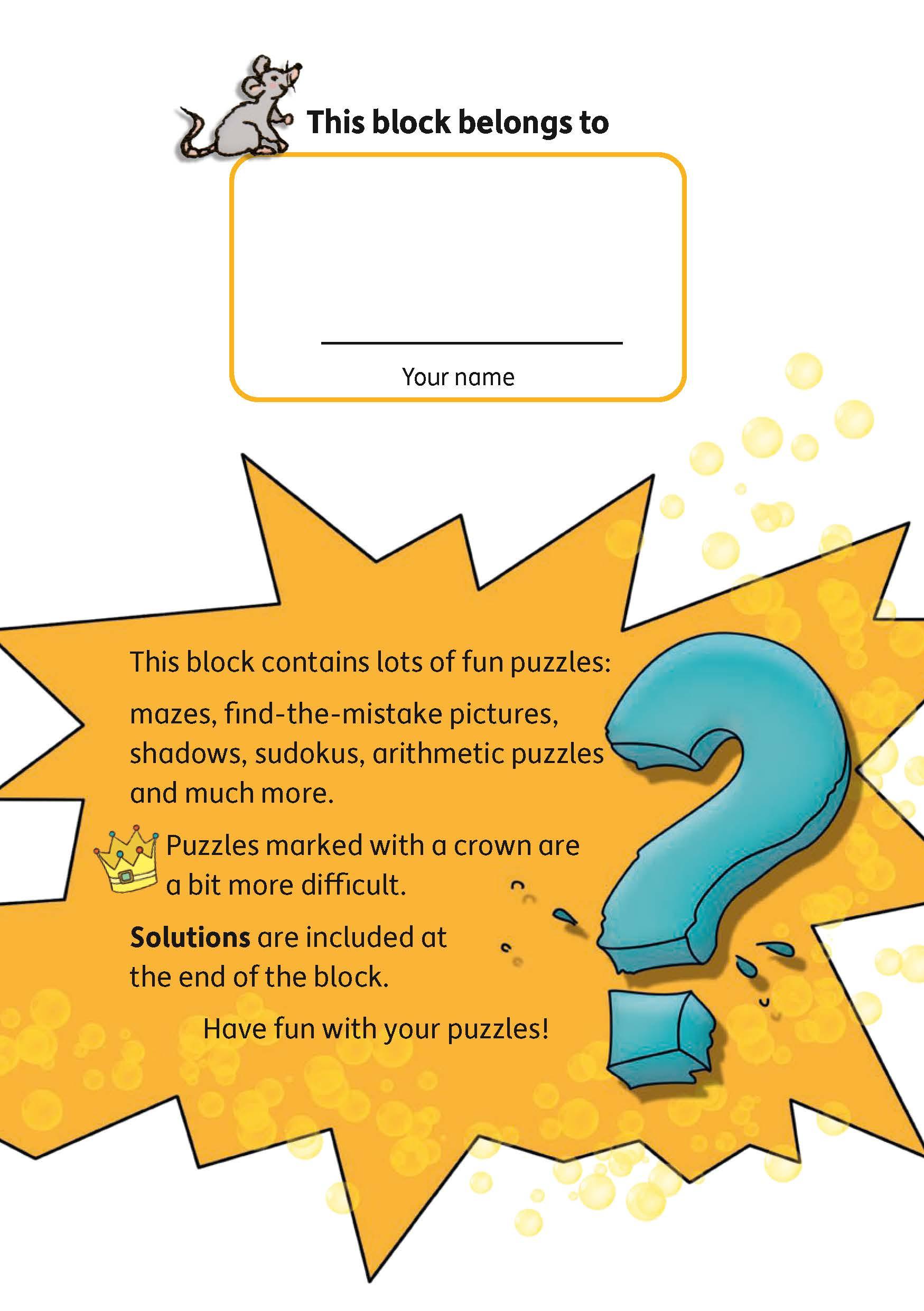 Beispielinhalt (Bild) Puzzle Activity Book from 6 Years: Colourful Preschool Activity Books with Puzzle Fun - Labyrinth, Sudoku, Search and Find Books for Children, Promotes Concentration & Logical Thinking