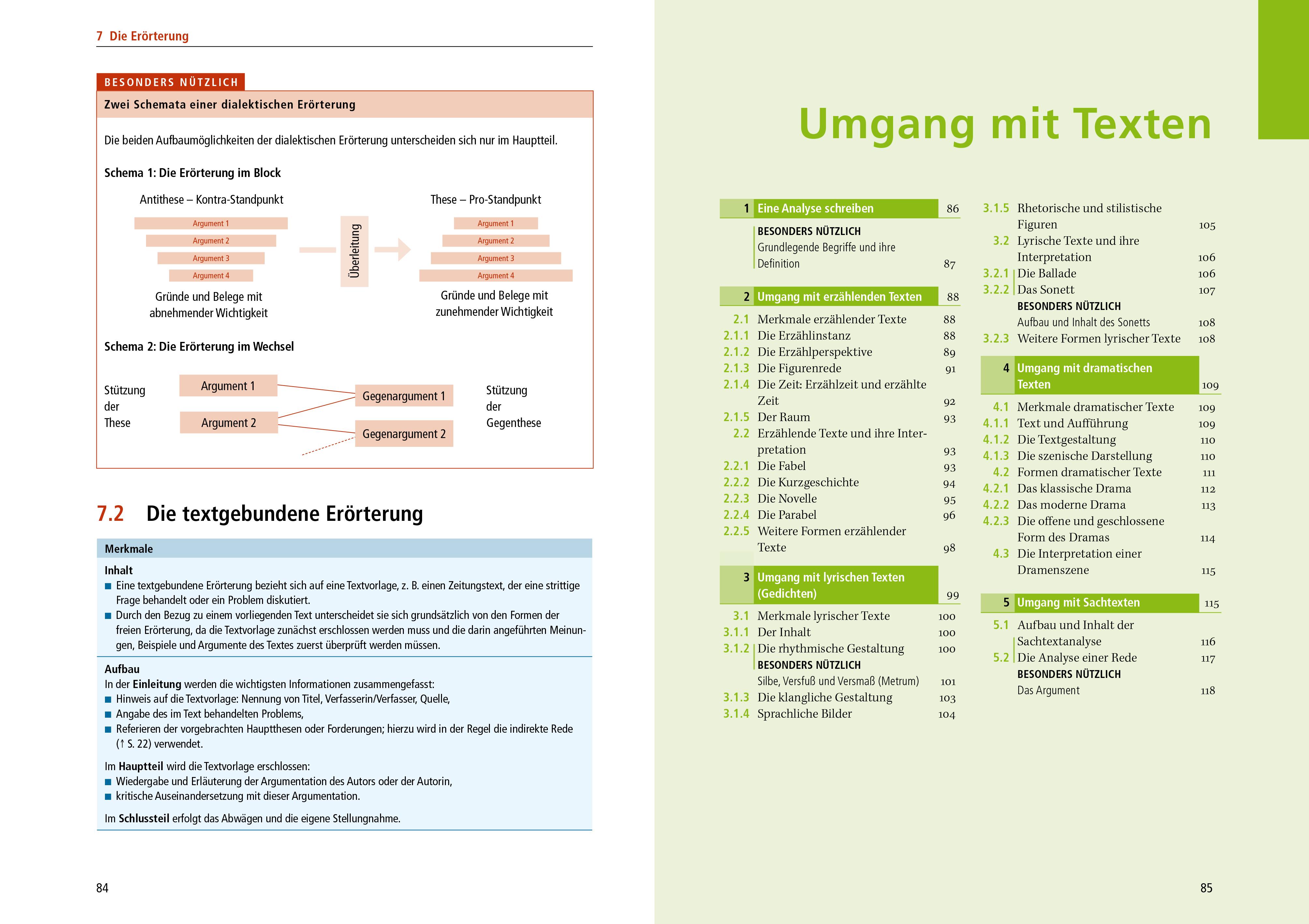 Beispielinhalt (Bild) Duden Schulgrammatik extra ? Deutsch