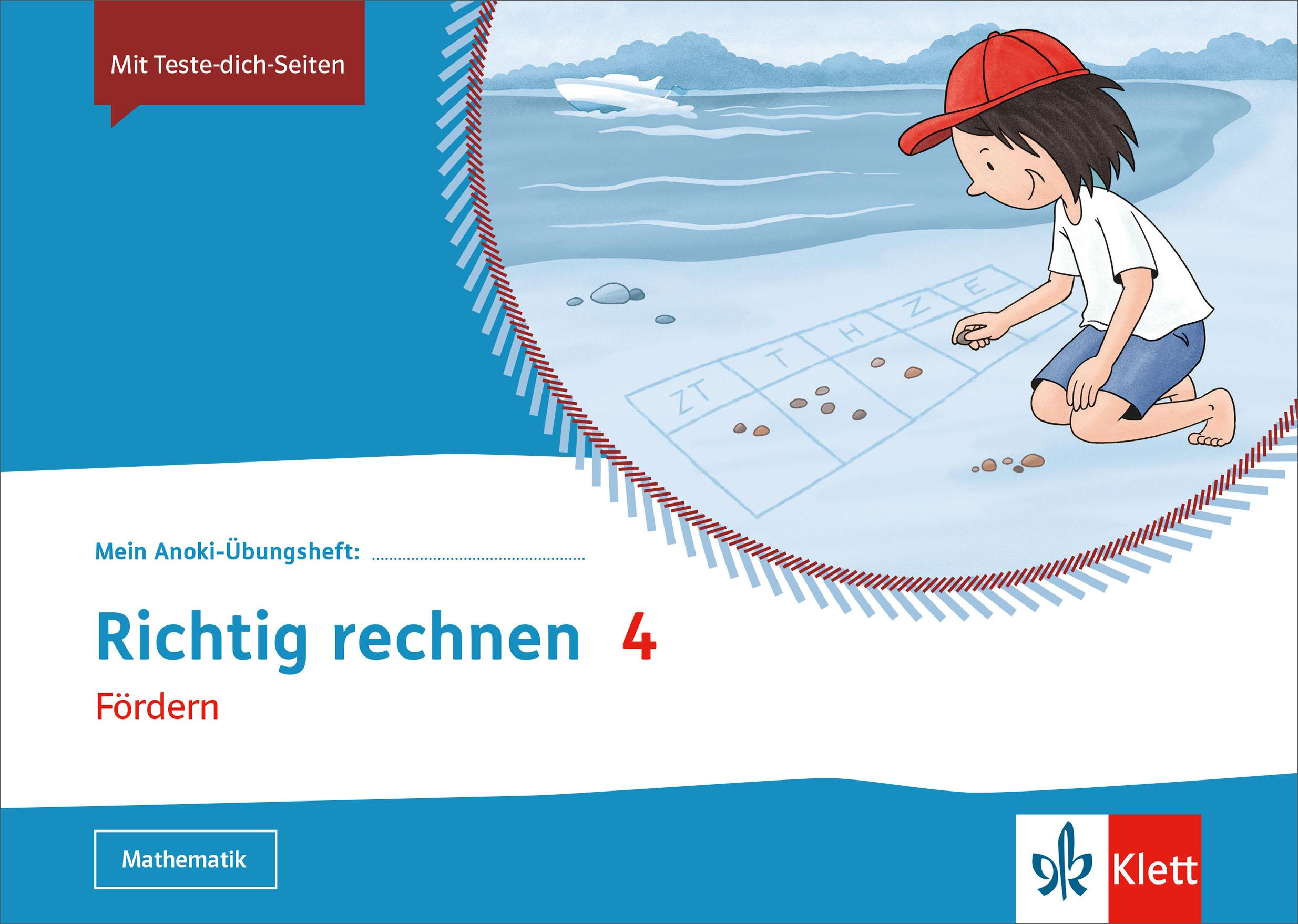 Vorderes Coverbild Mein Anoki-Übungsheft. Richtig Rechnen 4. Fördern. Übungsheft Klasse 4