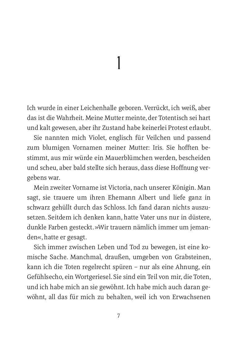 Beispielinhalt (Bild) Violet und Bones Band 1 - Der lebende Tote von Seven Gates