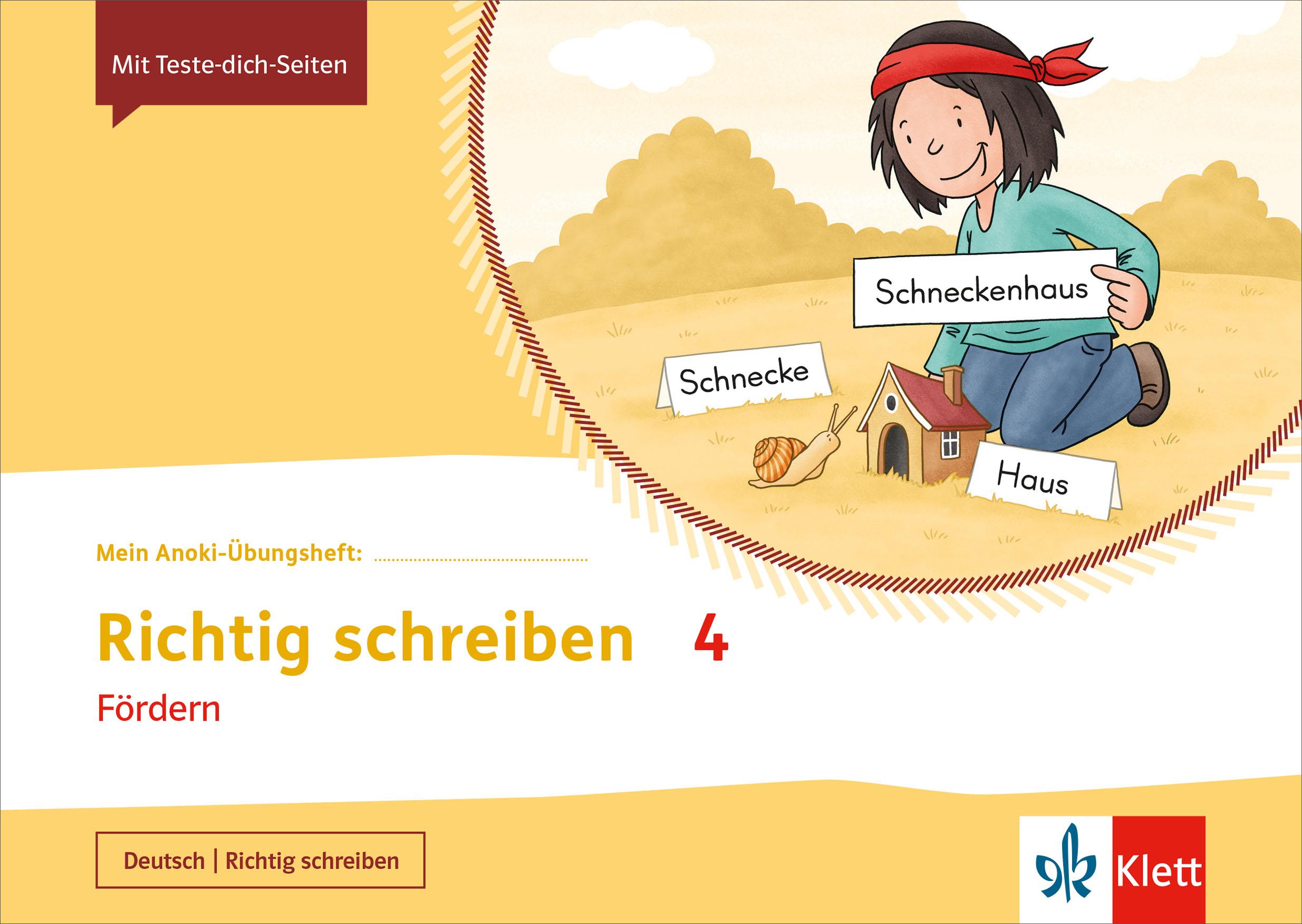 Vorderes Coverbild Mein Anoki-Übungsheft. Richtig Schreiben 4. Fördern. Übungsheft Klasse 4