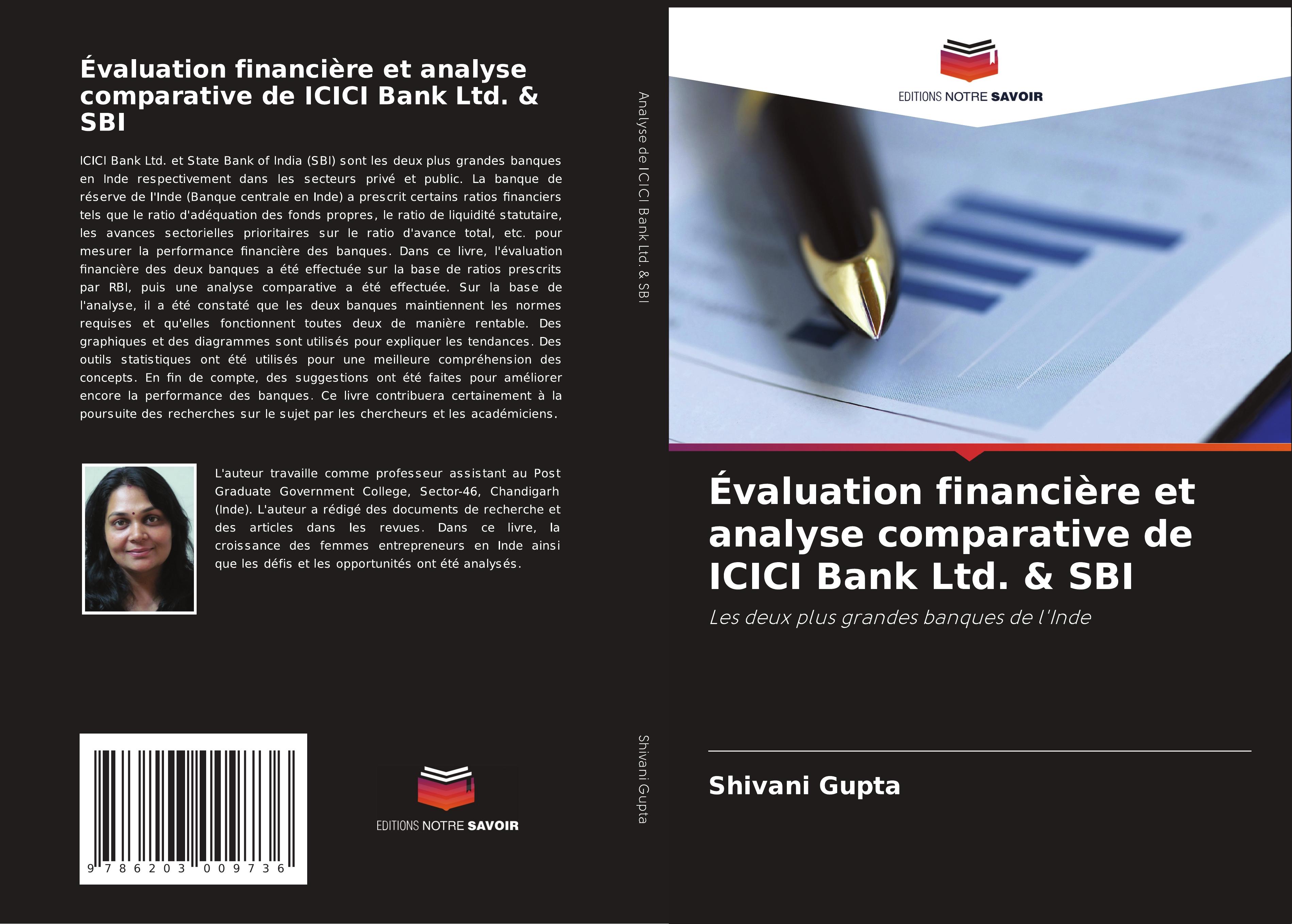 Vorderes Coverbild Évaluation financière et analyse comparative de ICICI Bank Ltd. & SBI