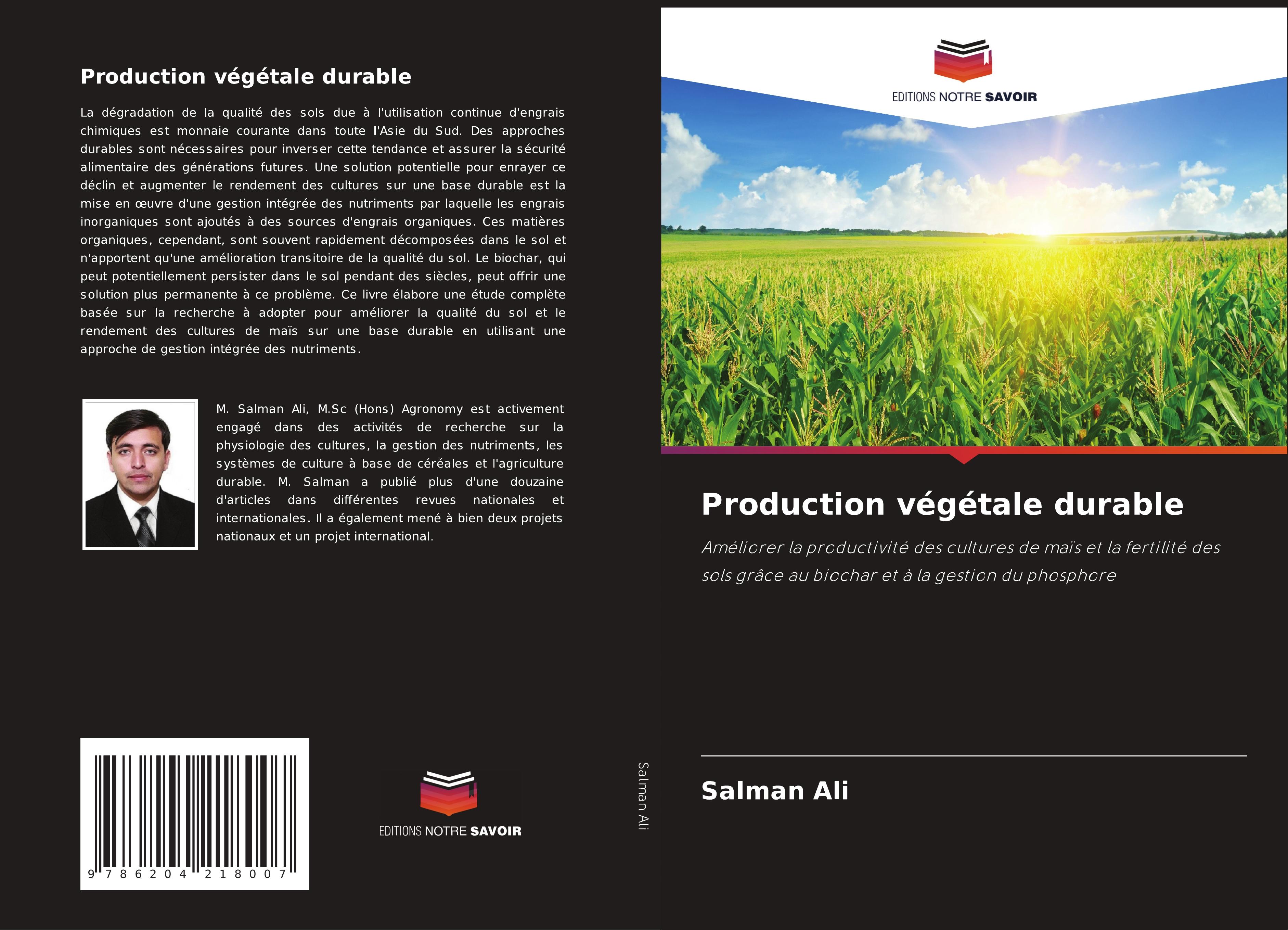 Vorderes Coverbild Production végétale durable