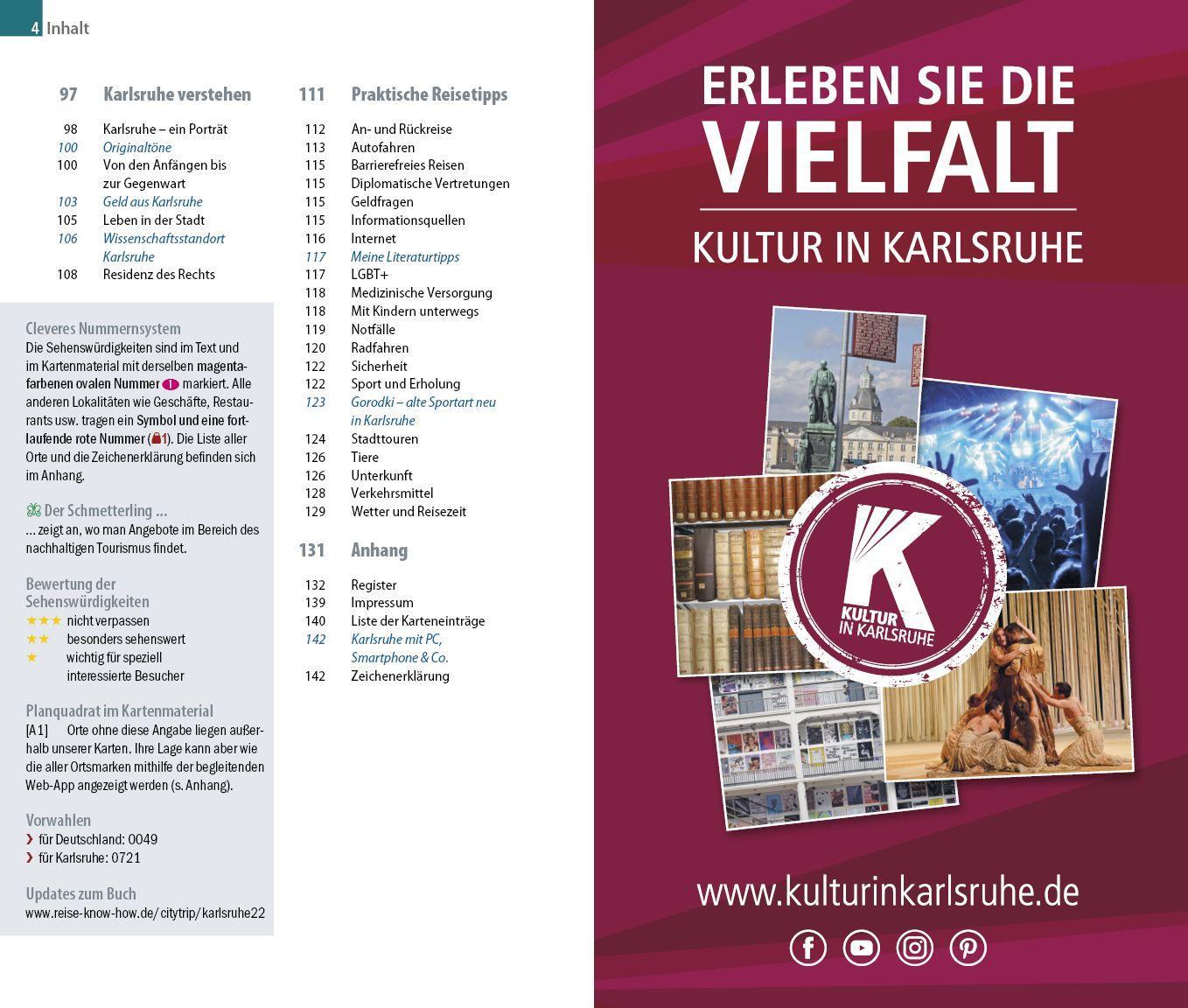 Beispielinhalt (Bild) Reise Know-How CityTrip Karlsruhe