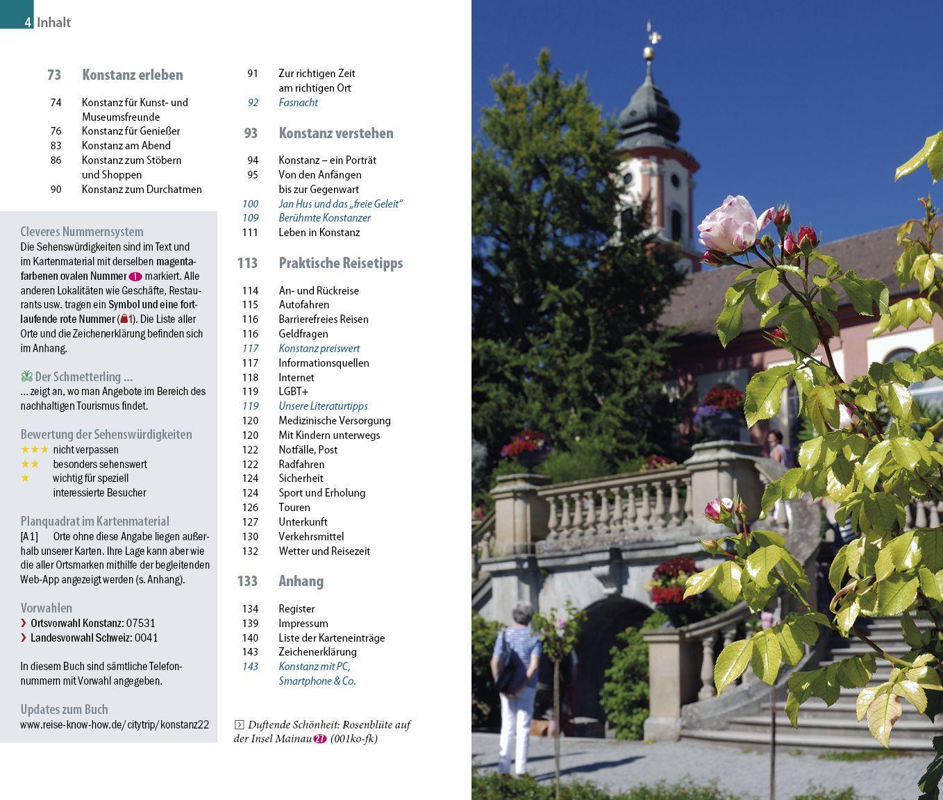 Beispielinhalt (Bild) Reise Know-How CityTrip Konstanz mit Mainau, Reichenau, Meersburg, Friedrichshafen