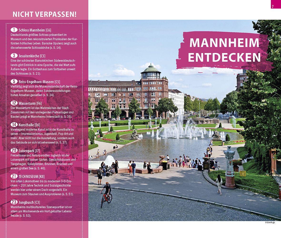Beispielinhalt (Bild) Reise Know-How CityTrip Mannheim mit Infos zur Bundesgartenschau
