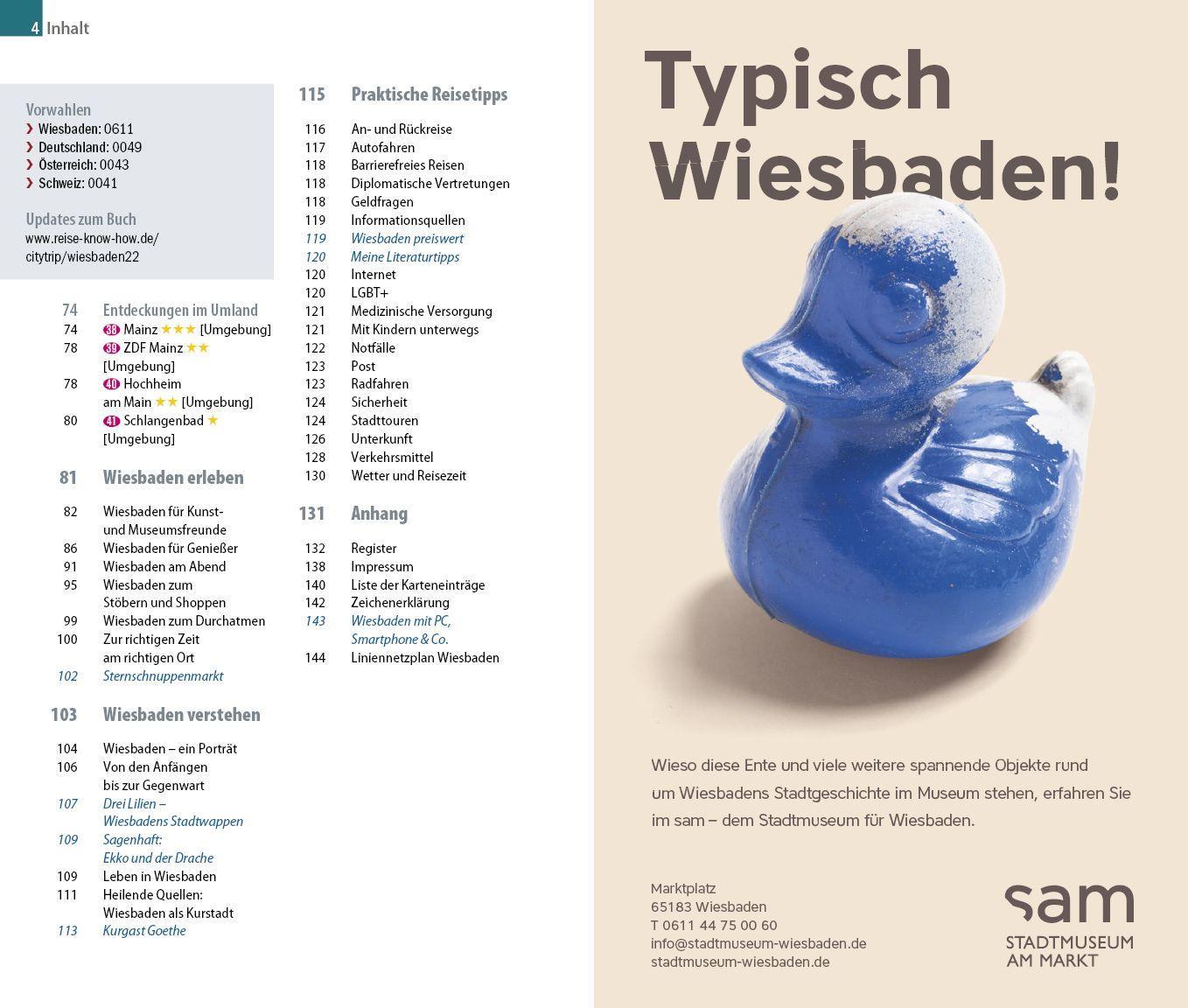 Beispielinhalt (Bild) Reise Know-How CityTrip Wiesbaden