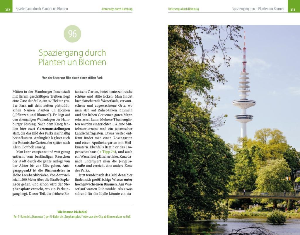 Beispielinhalt (Bild) Reise Know-How Reiseführer Mein Hamburg : 100 Entdeckungen für Feierabendflaneure und Wochenendhanseaten