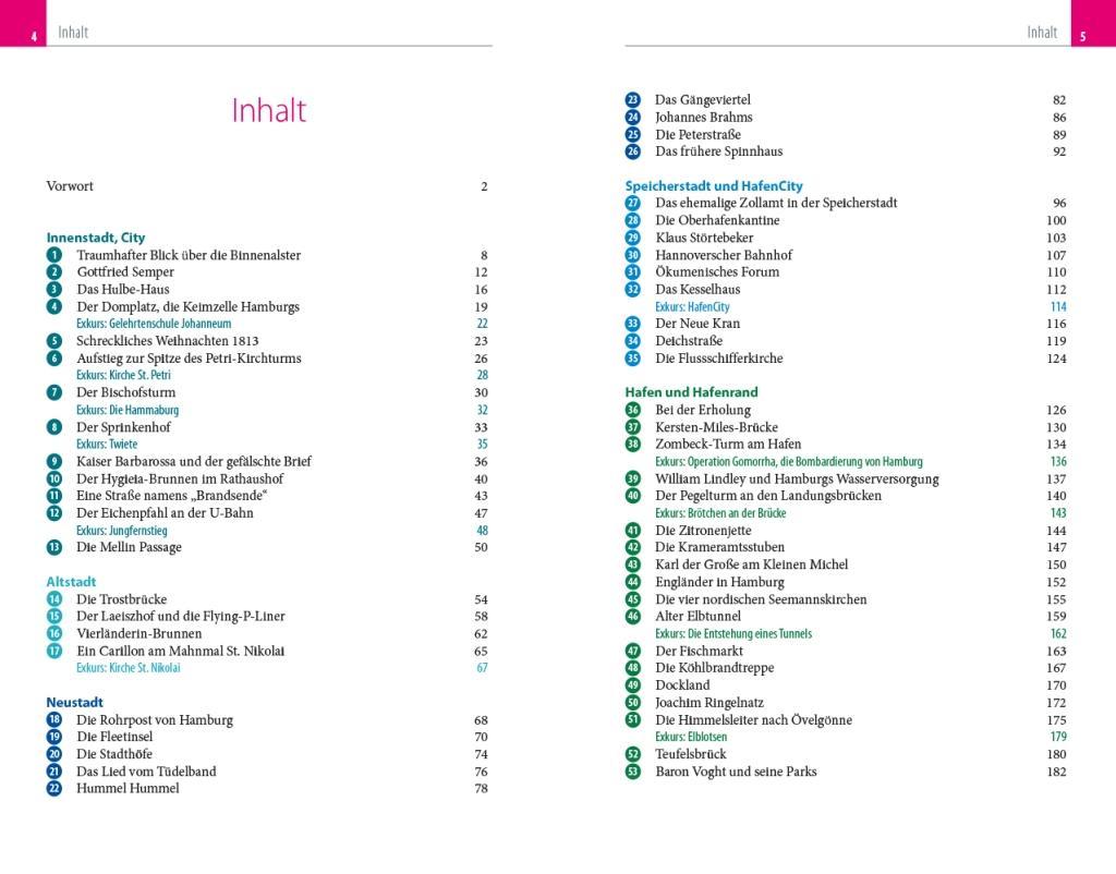 Beispielinhalt (Bild) Reise Know-How Reiseführer Mein Hamburg : 100 Entdeckungen für Feierabendflaneure und Wochenendhanseaten