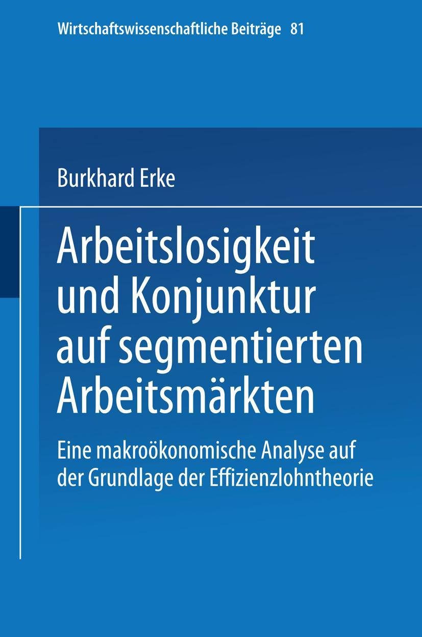 Vorderes Coverbild Arbeitslosigkeit und Konjunktur auf segmentierten Arbeitsmärkten