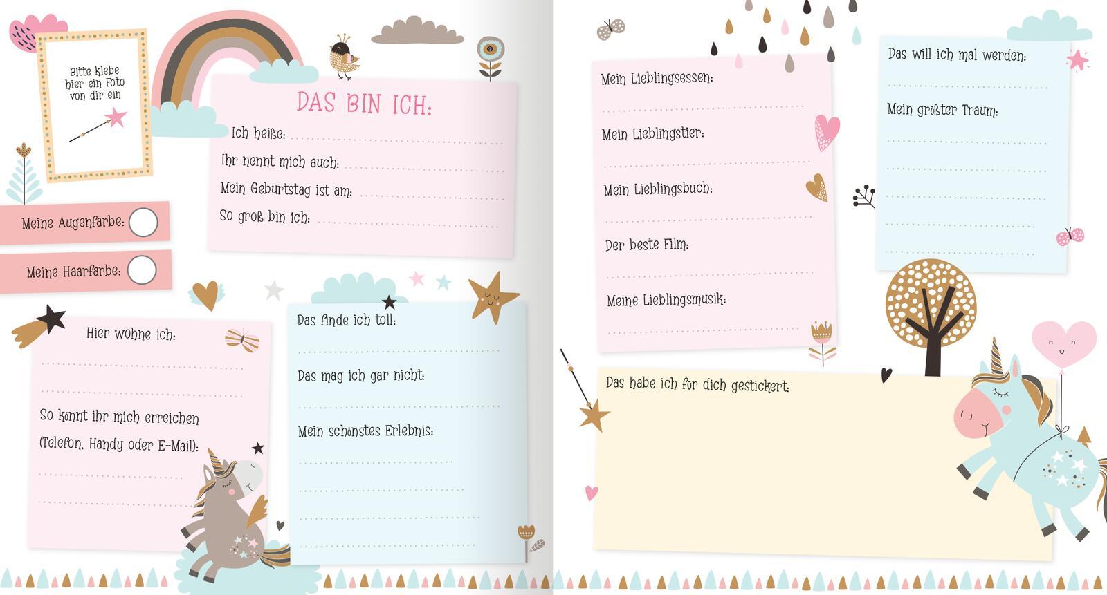 Beispielinhalt (Bild) Alle meine Freunde - Einhorn