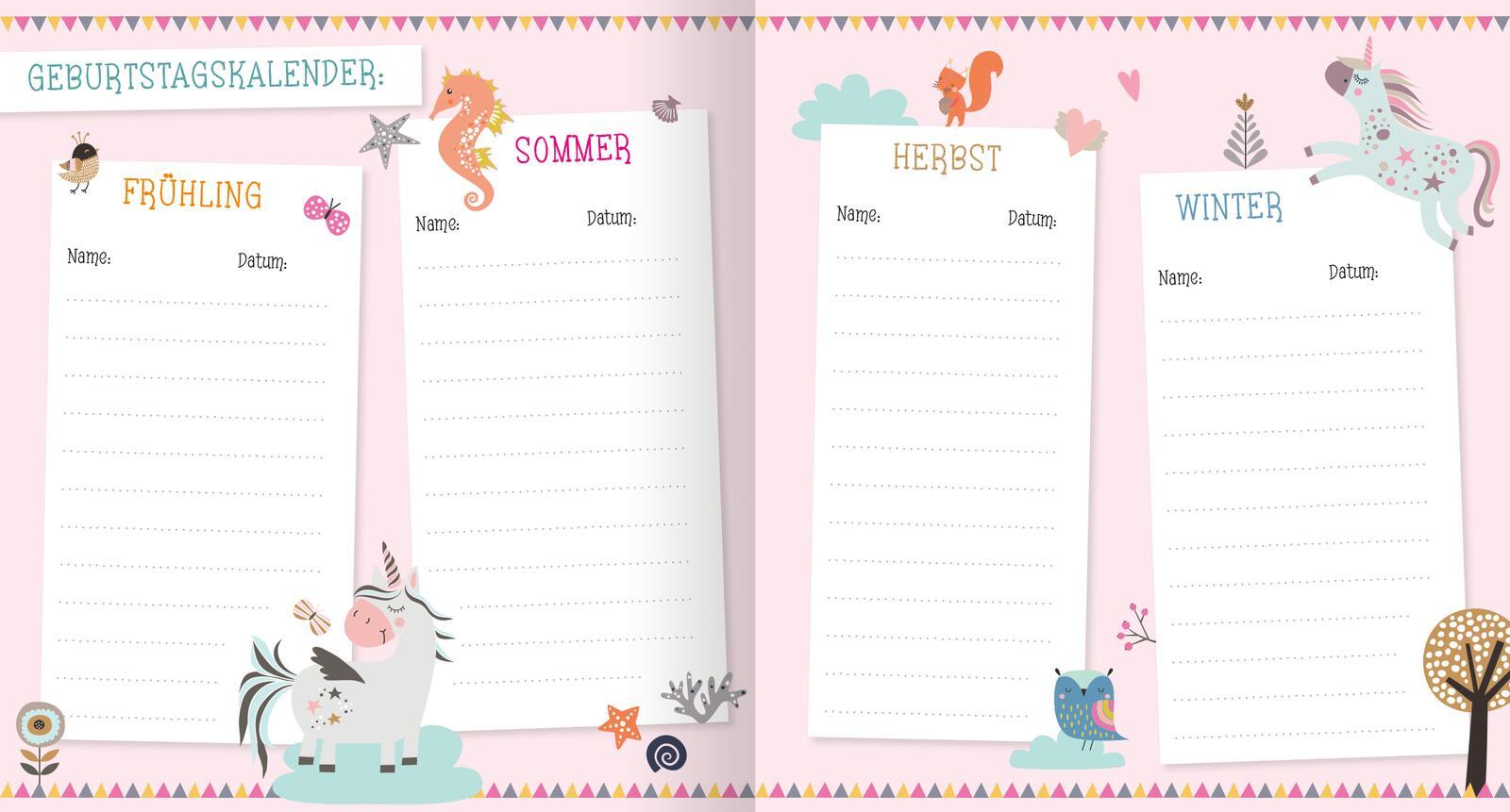 Beispielinhalt (Bild) Alle meine Freunde - Einhorn