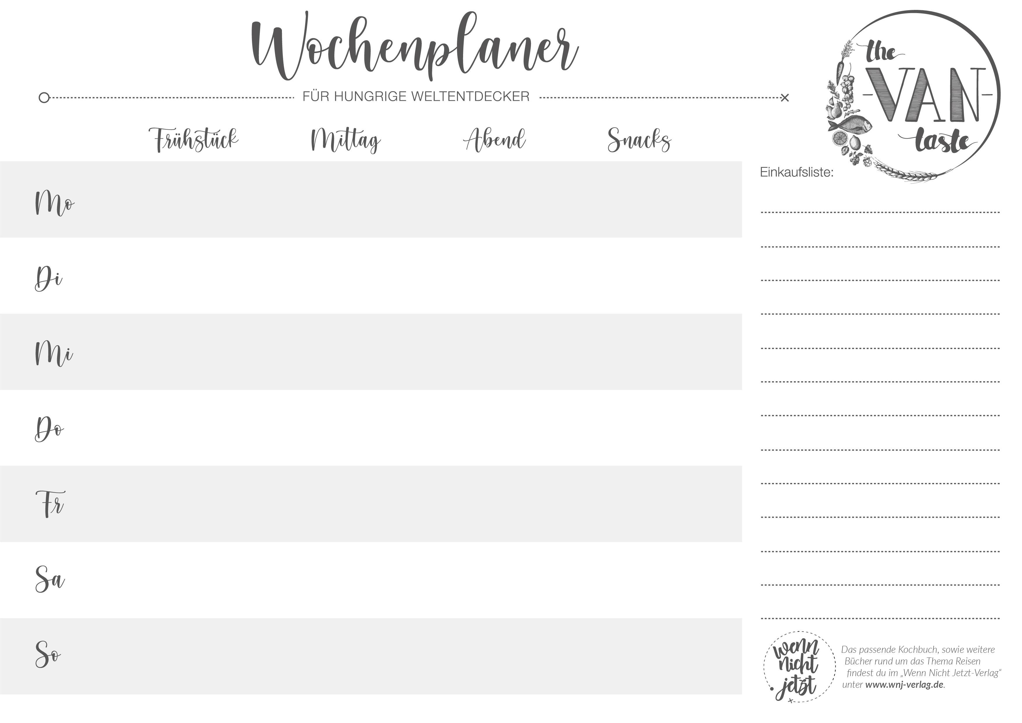 Vorderes Coverbild Wochenplaner für hungrige Weltentdecker
