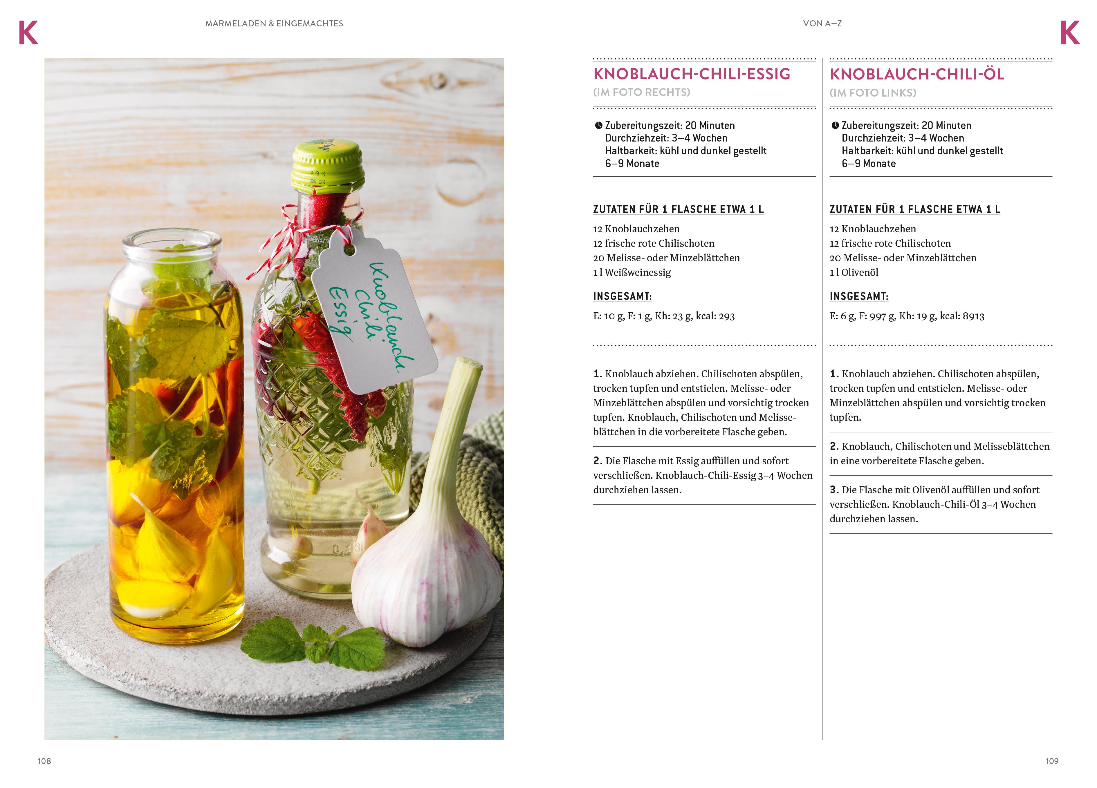 Beispielinhalt (Bild) Marmeladen & Eingemachtes von A-Z