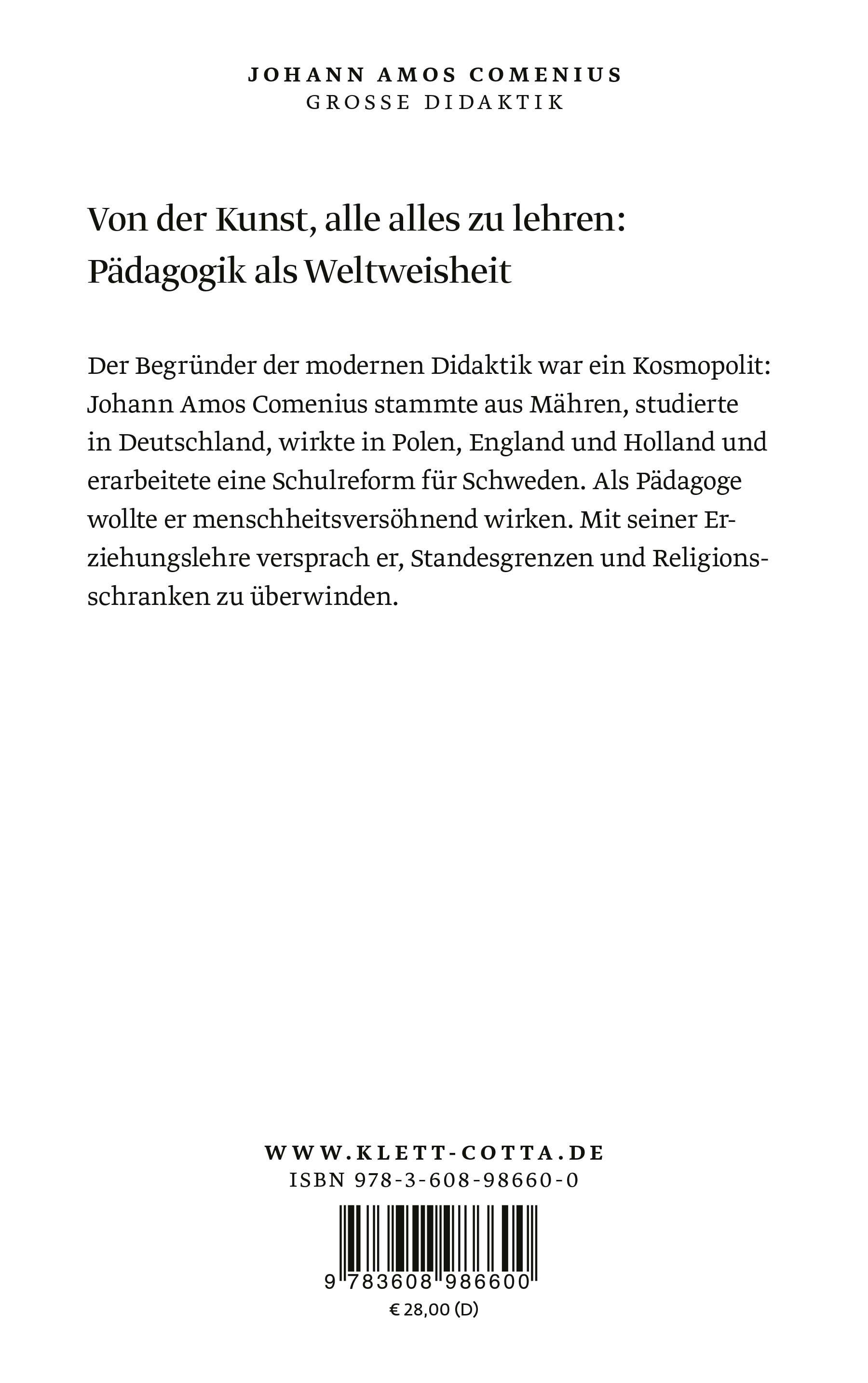 Rückseitencover Große Didaktik