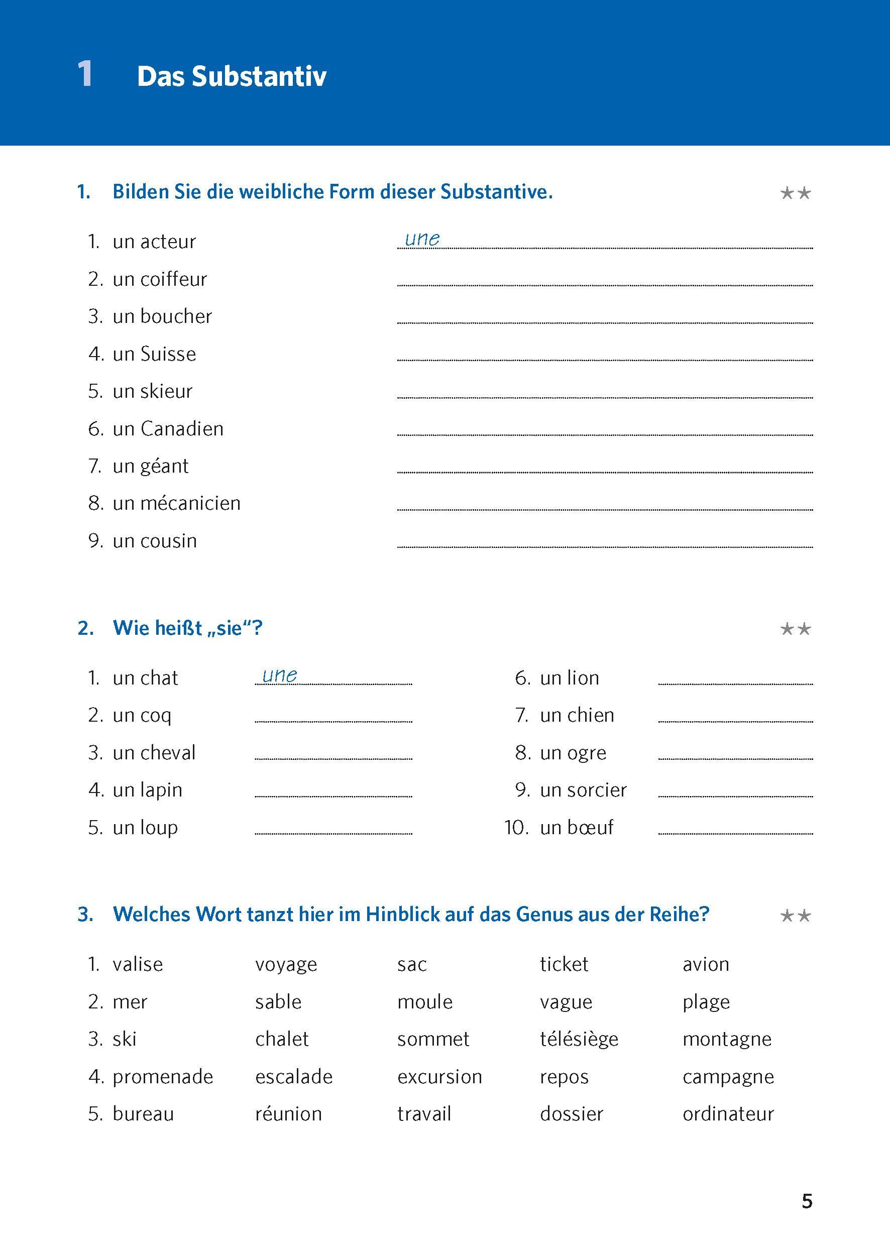 Beispielinhalt (Bild) Langenscheidt Grammatiktraining Französisch