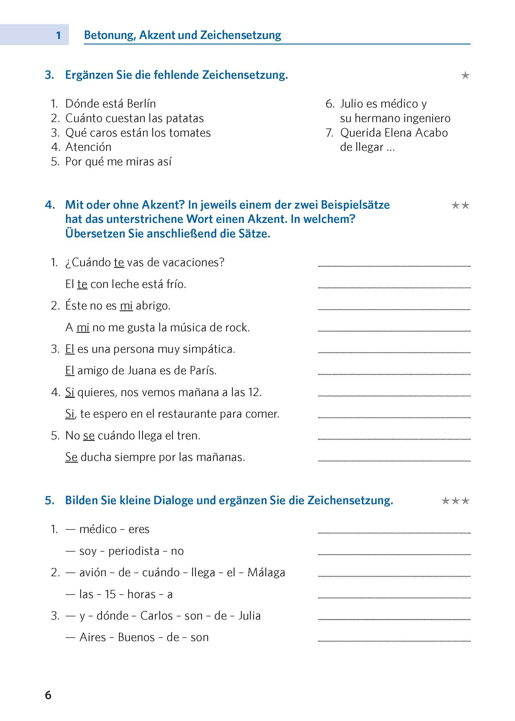 Beispielinhalt (Bild) Langenscheidt Grammatiktraining Spanisch