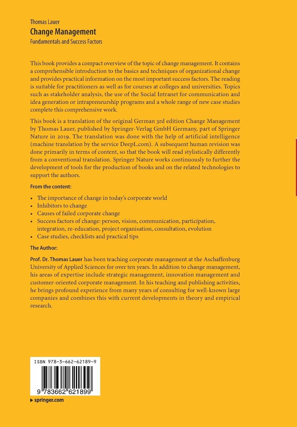 Rückseitencover Change Management