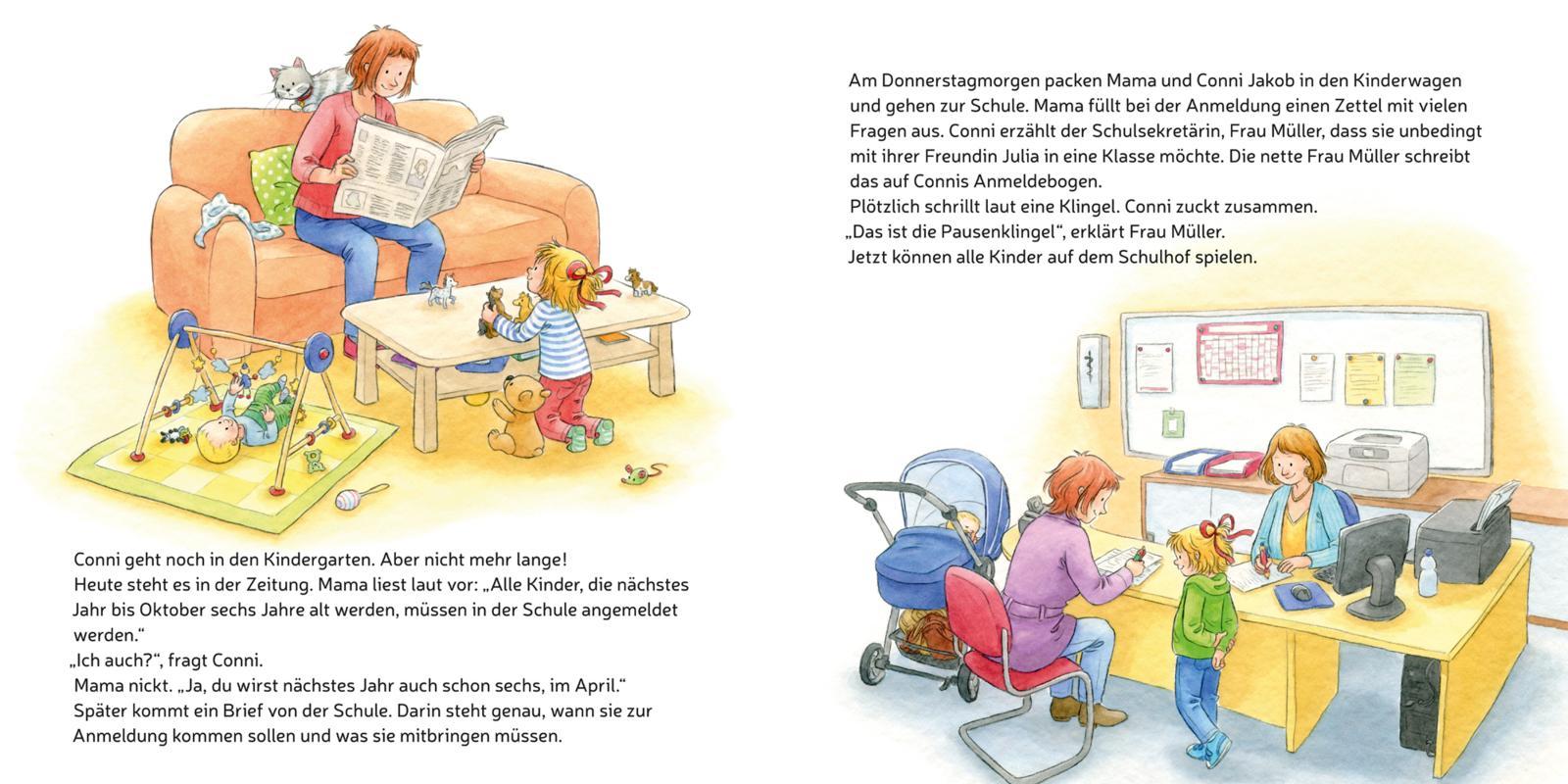 Beispielinhalt (Bild) LESEMAUS 101: Conni kommt in die Schule