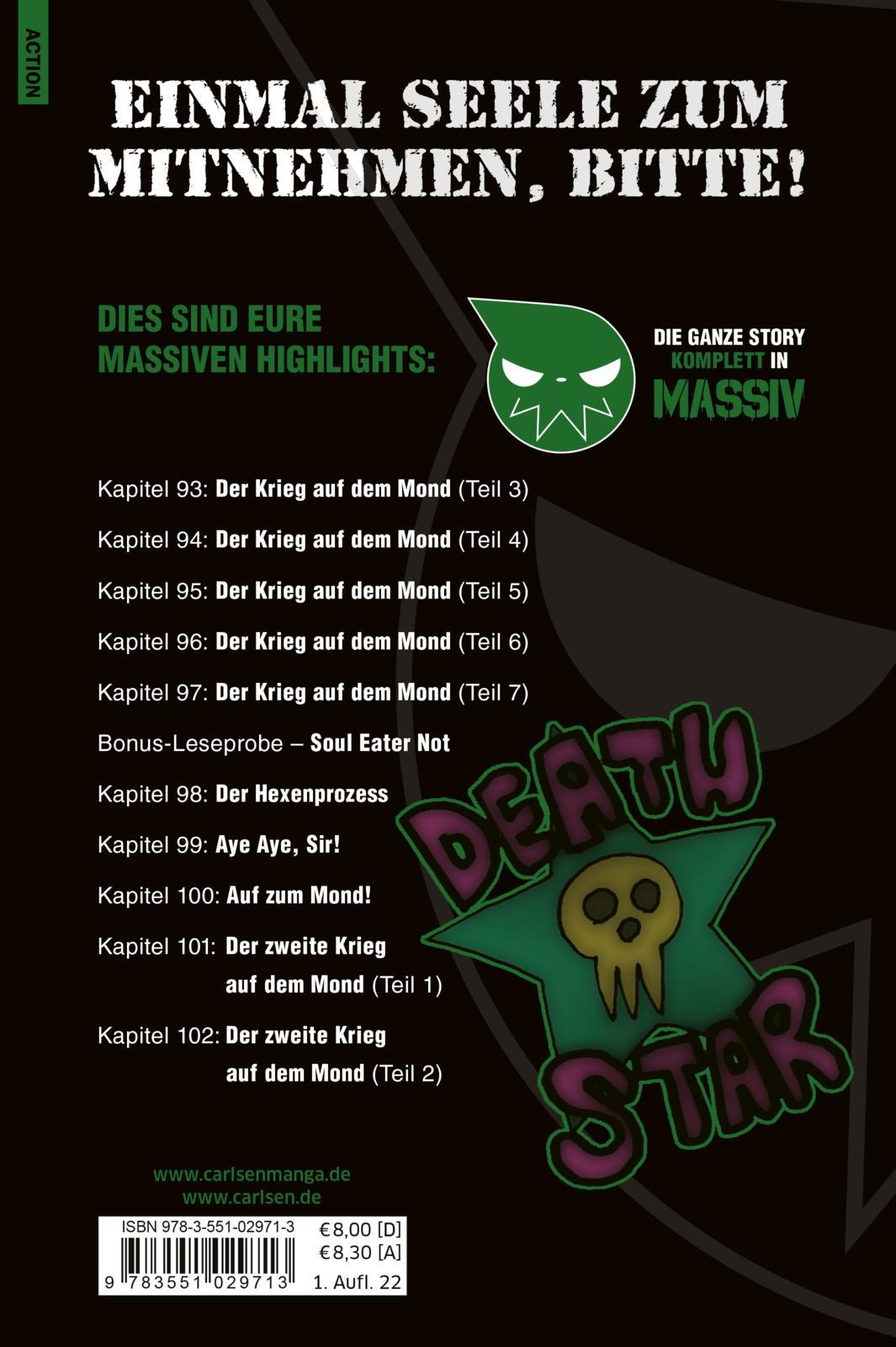 Rückseitencover Soul Eater Massiv 11