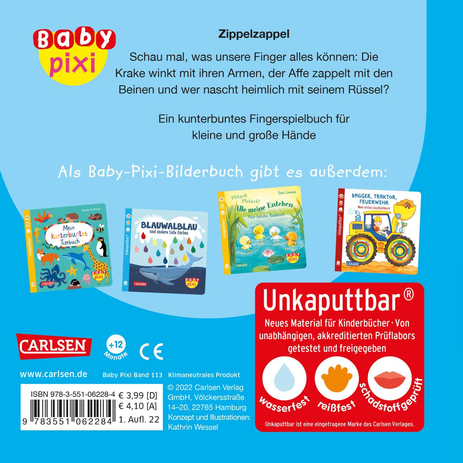 Rückseitencover Baby Pixi (unkaputtbar) 113: Zippelzappel Trippeltrappel
