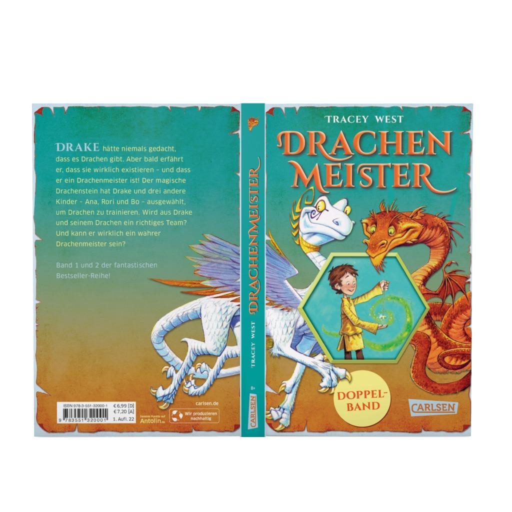 Beispielinhalt (Bild) Drachenmeister Doppelband - Enthält die Geschichten: Der Aufstieg des Erddrachen (Bd. 1) / Die Rettung des Sonnendrachen (Bd. 2)