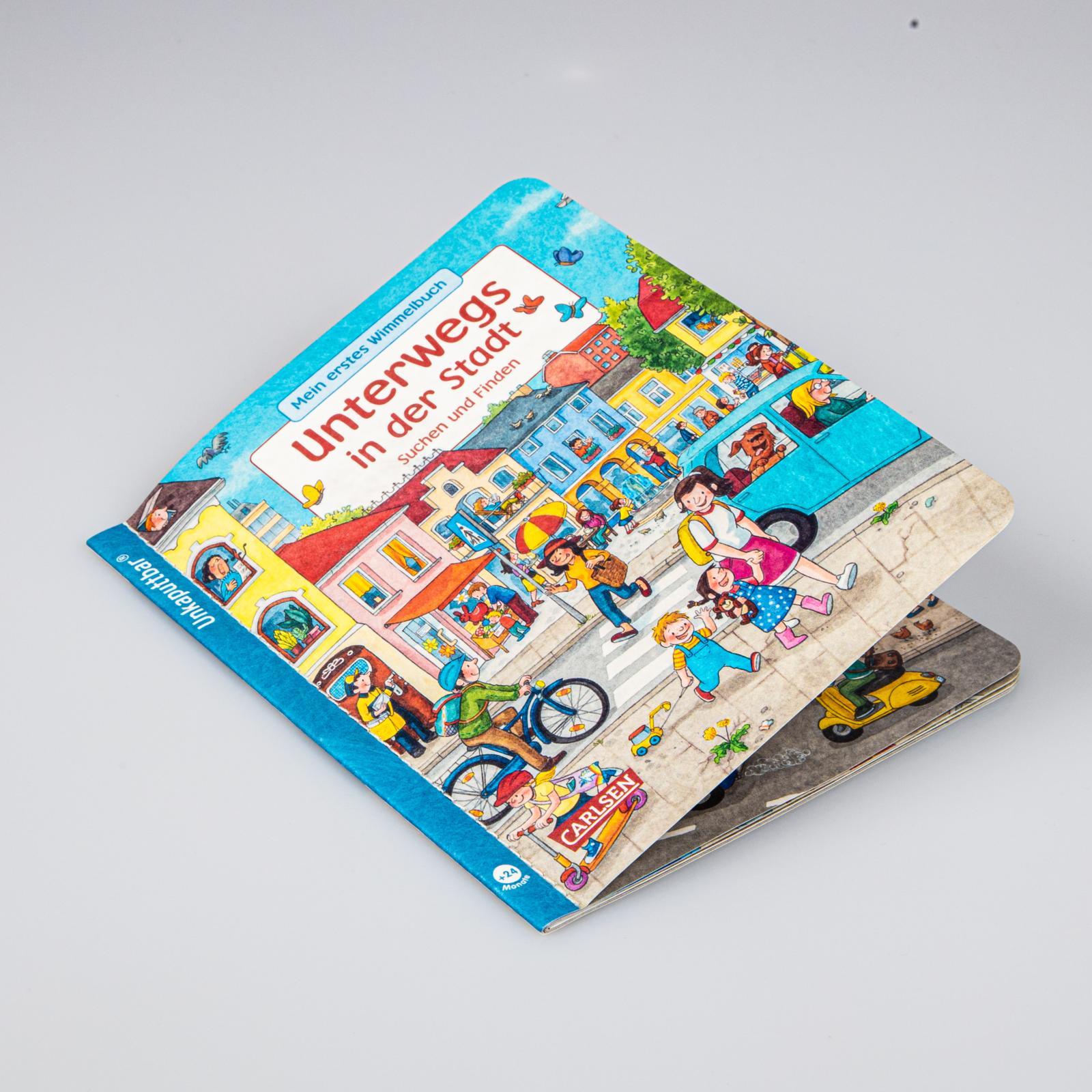 Beispielinhalt (Bild) Unkaputtbar: Mein erstes Wimmelbuch: Unterwegs in der Stadt