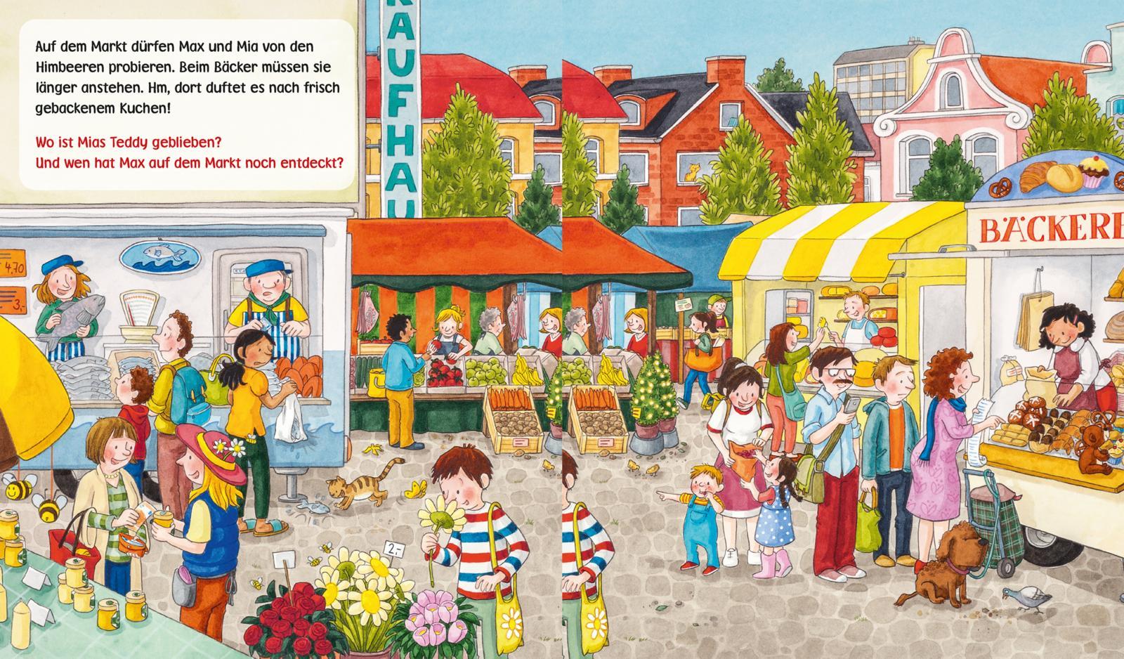 Beispielinhalt (Bild) Unkaputtbar: Mein erstes Wimmelbuch: Unterwegs in der Stadt