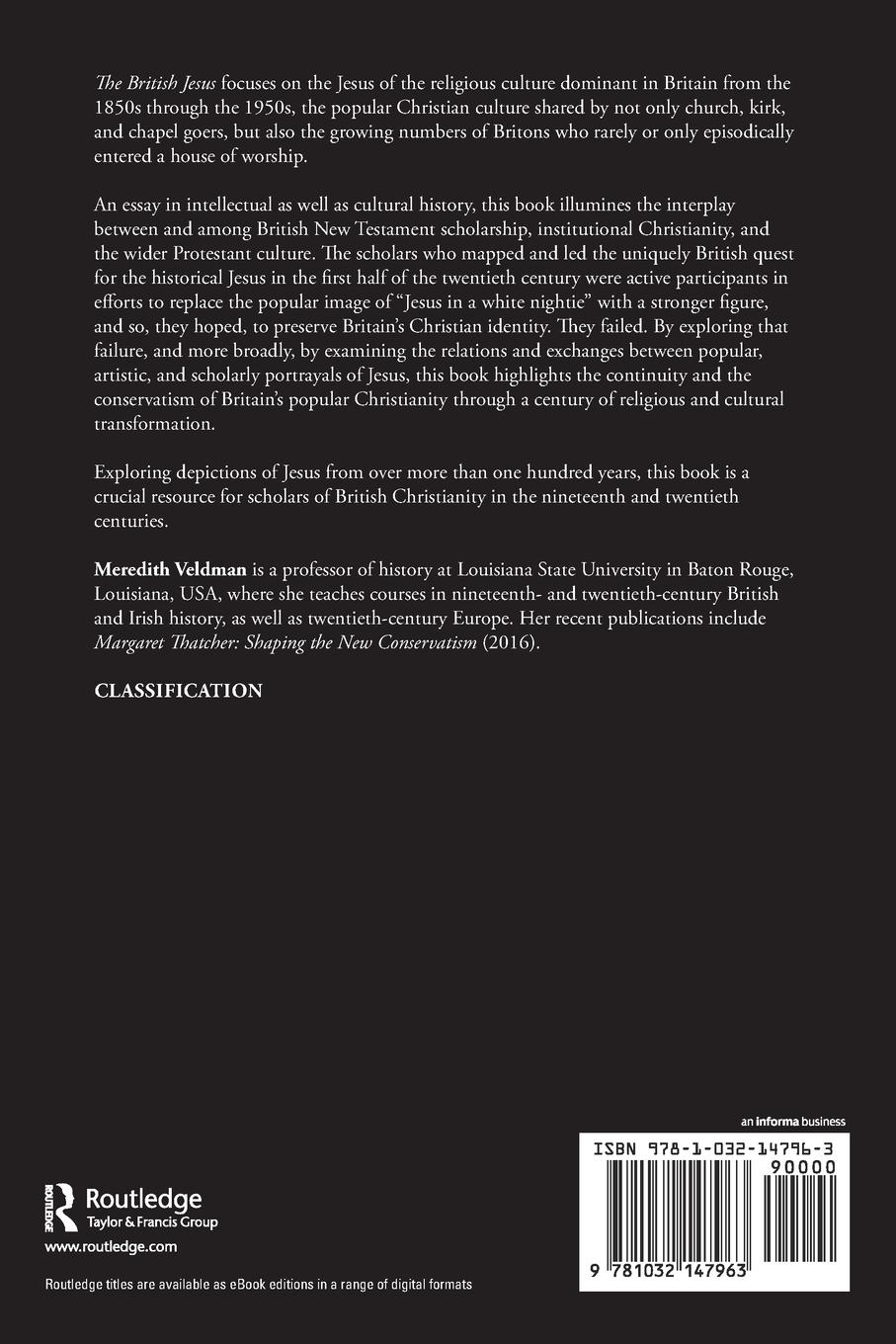 Rückseitencover The British Jesus, 1850-1970