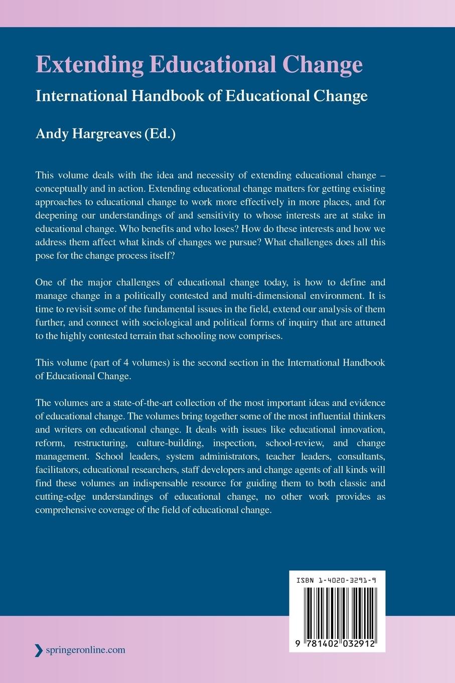 Rückseitencover Extending Educational Change