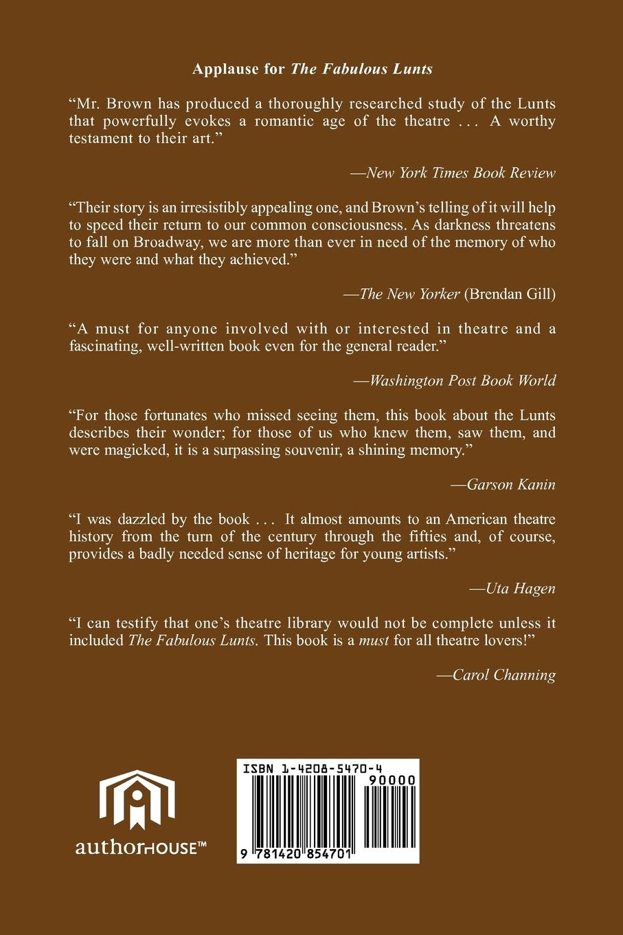 Rückseitencover The Fabulous Lunts