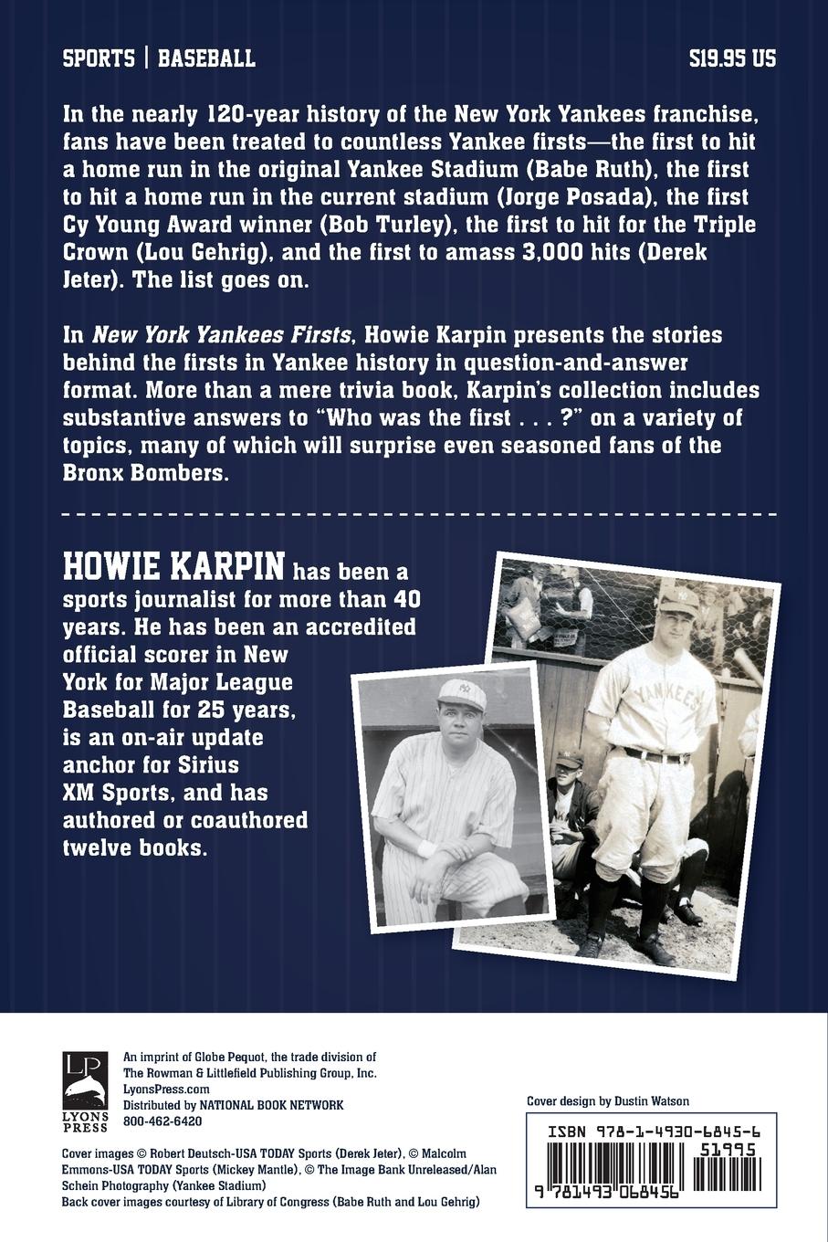 Rückseitencover New York Yankees Firsts