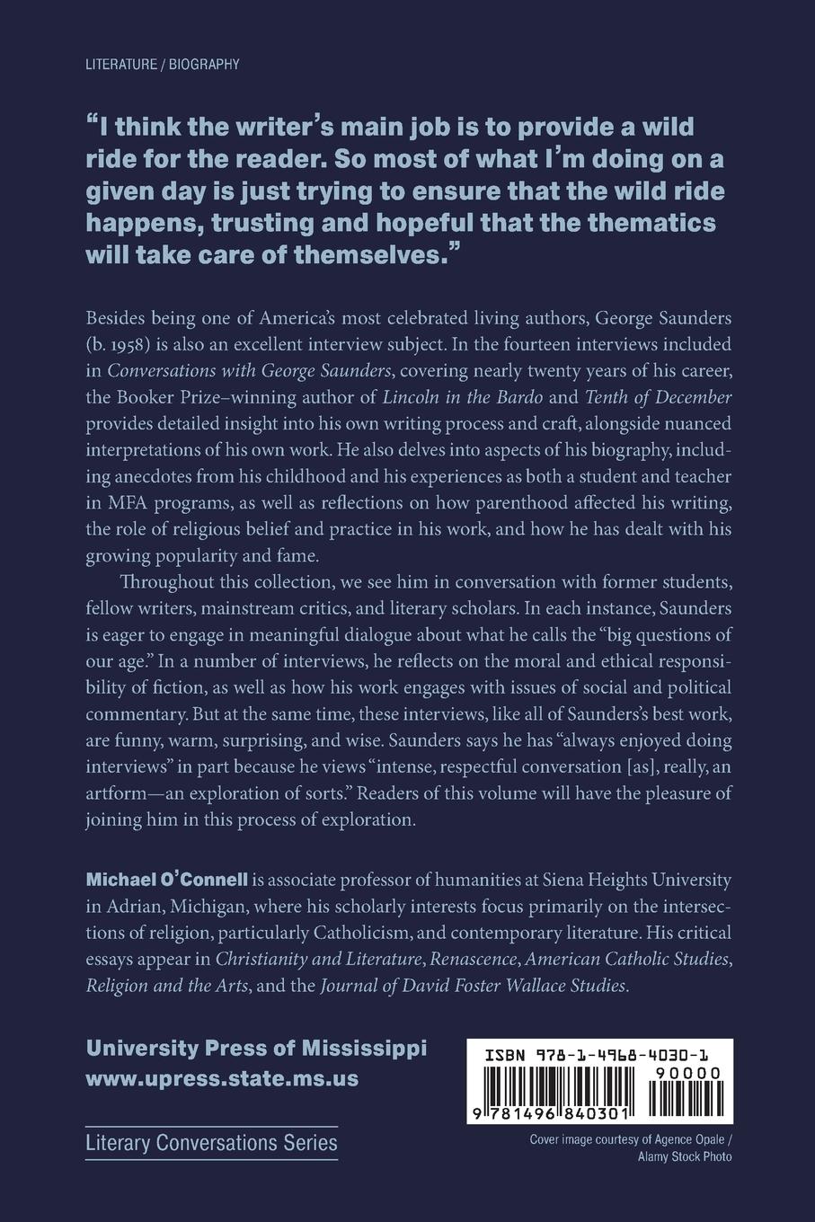 Rückseitencover Conversations with George Saunders