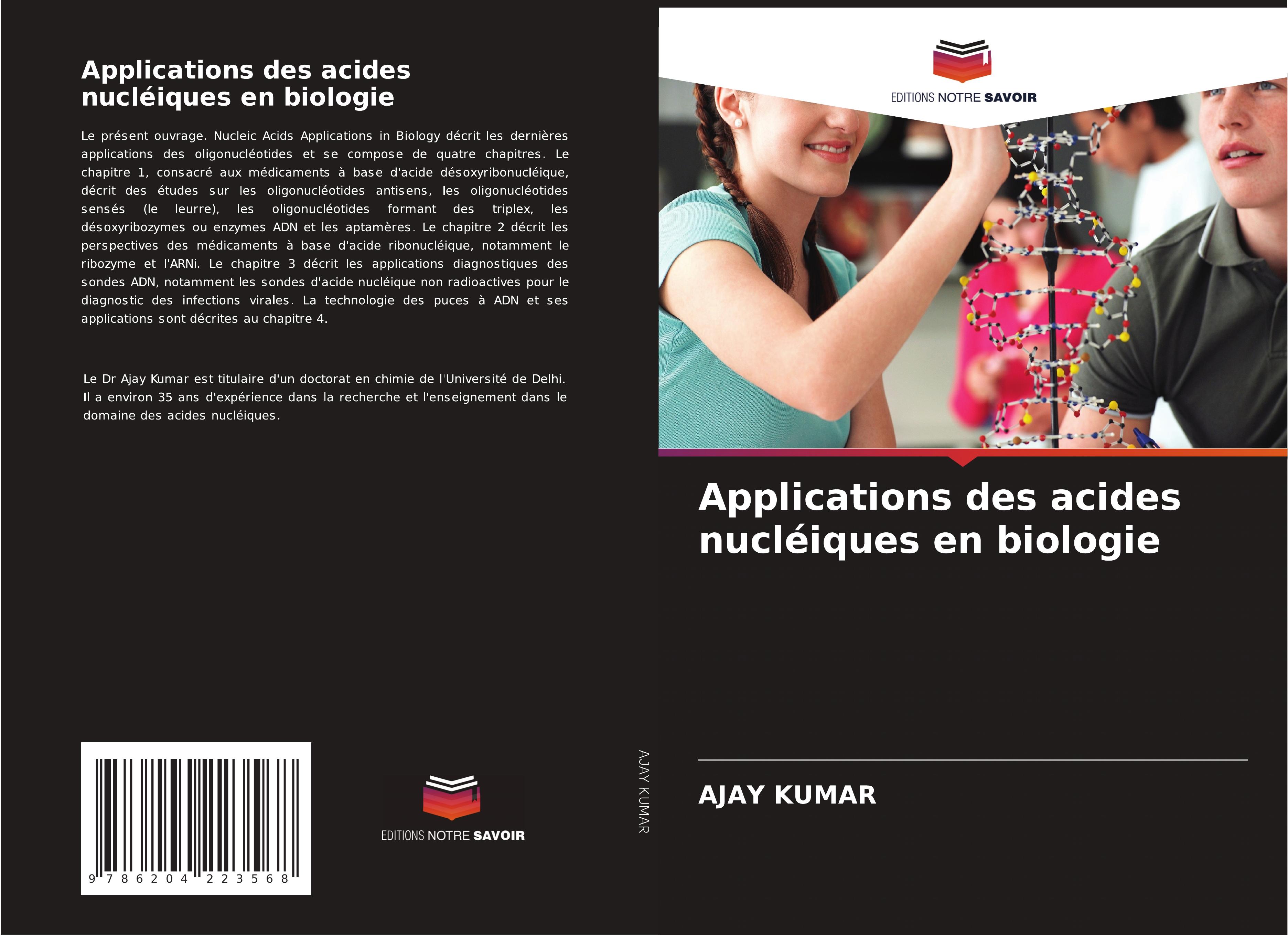 Vorderes Coverbild Applications des acides nucléiques en biologie