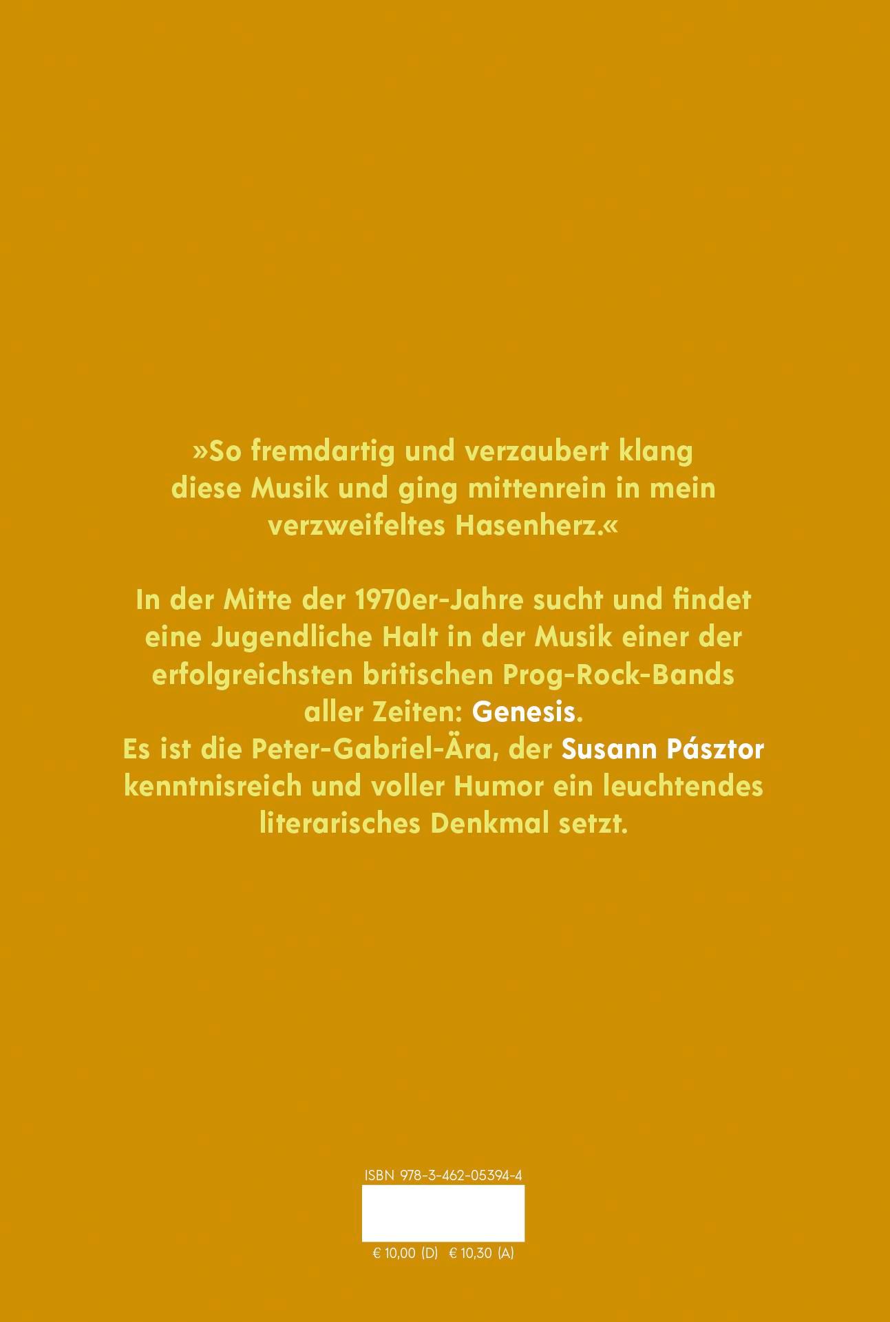 Rückseitencover Susann Pásztor über Genesis oder Warum das Lamm am Broadway liegen blieb