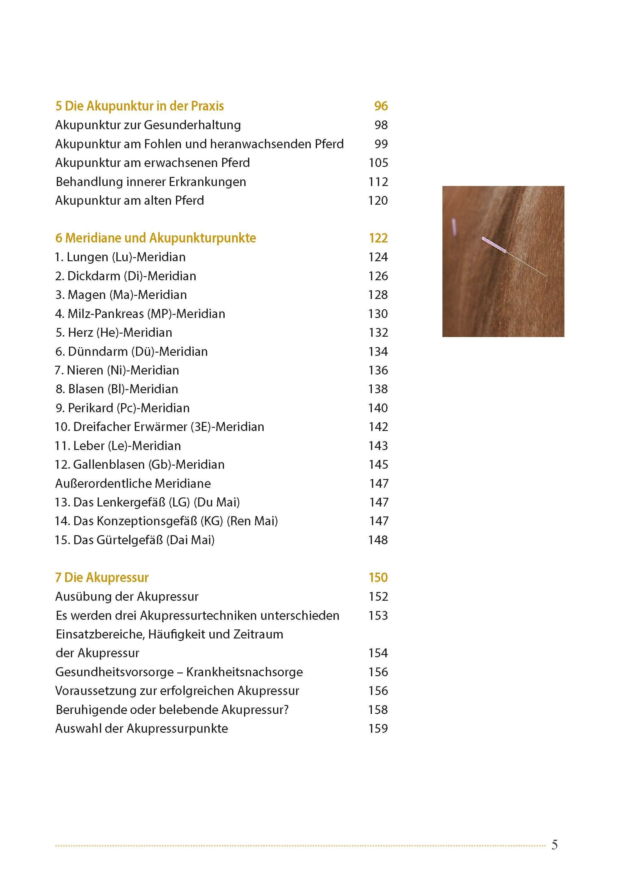 Beispielinhalt (Bild) Akupunktur beim Pferd
