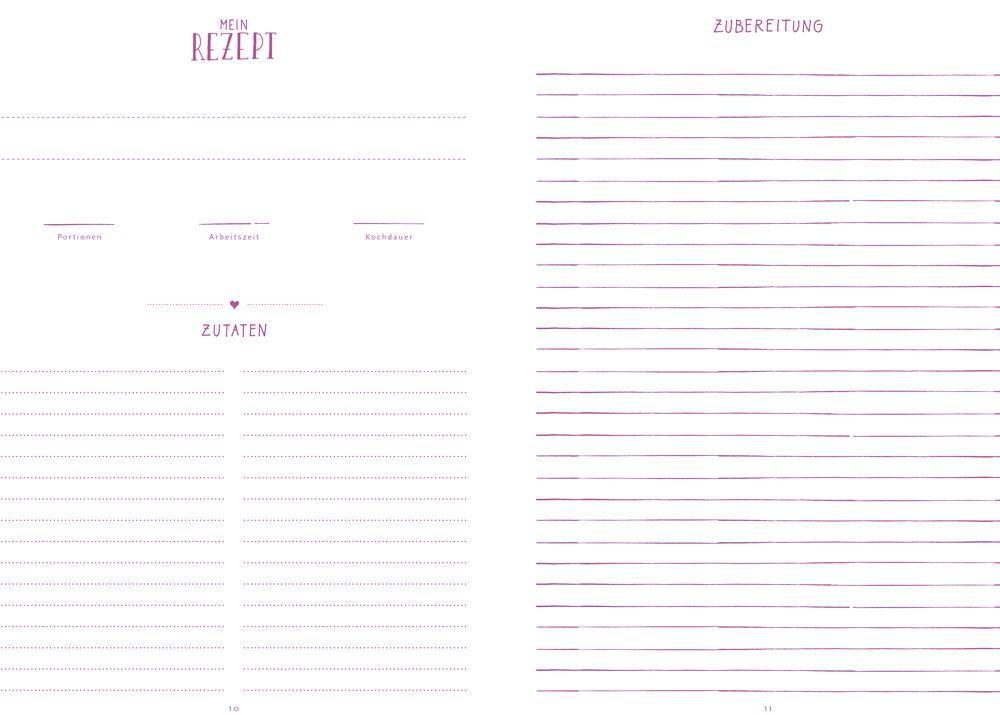 Beispielinhalt (Bild) Meine liebsten Rezepte - Einschreibbuch (Beeren)